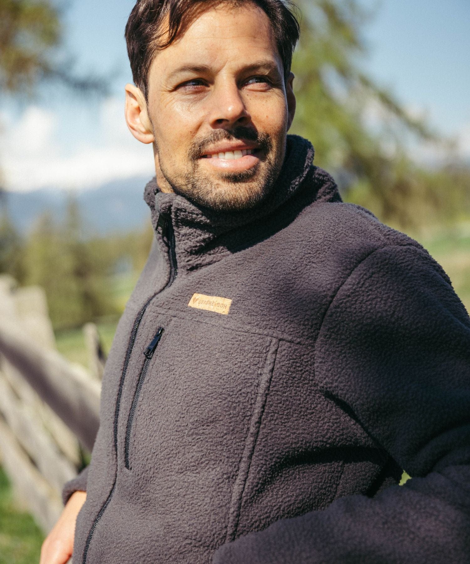 Herren Sherpa Fleece Jacke