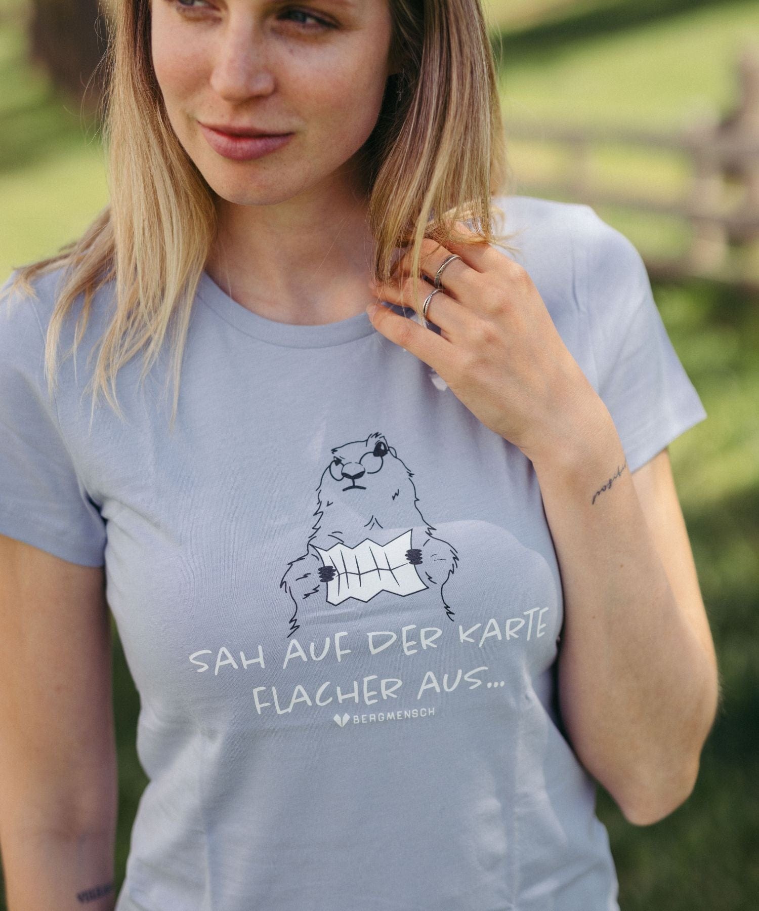 Sah auf der Karte flacher aus - Damen Premium Organic Shirt