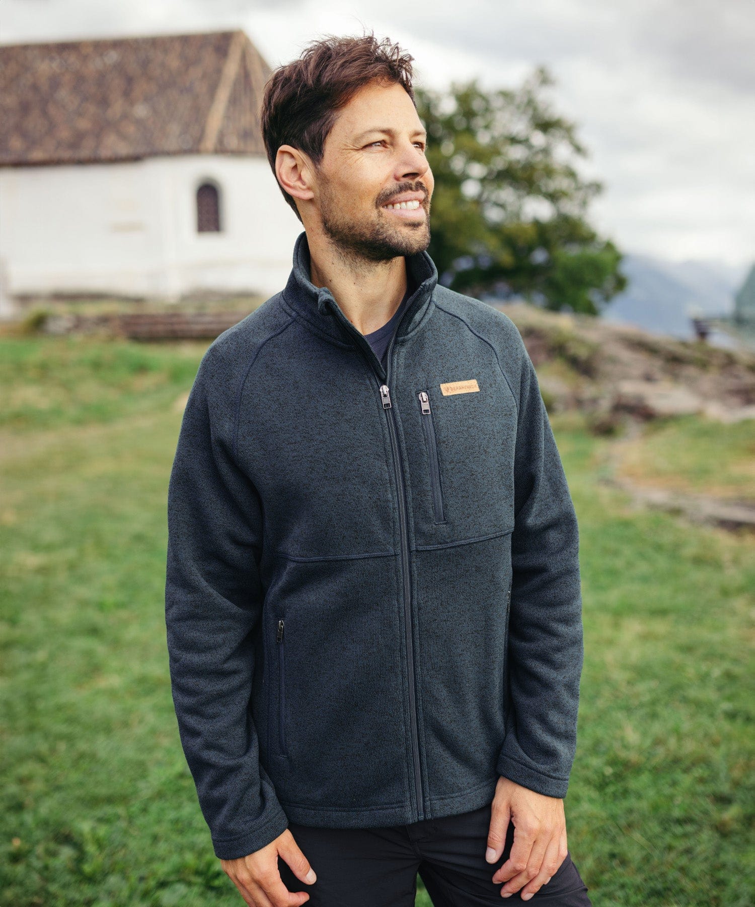 BERGMENSCH® - Herren Strickfleece-Jacke