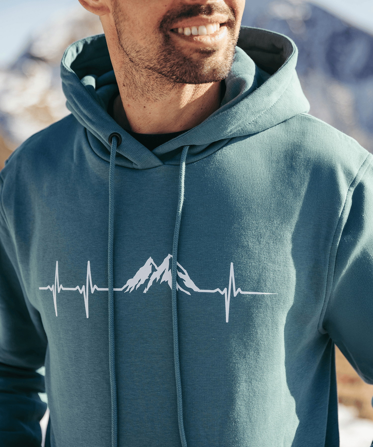 Herzschlag Berge - Unisex Premium Organic Hoodie