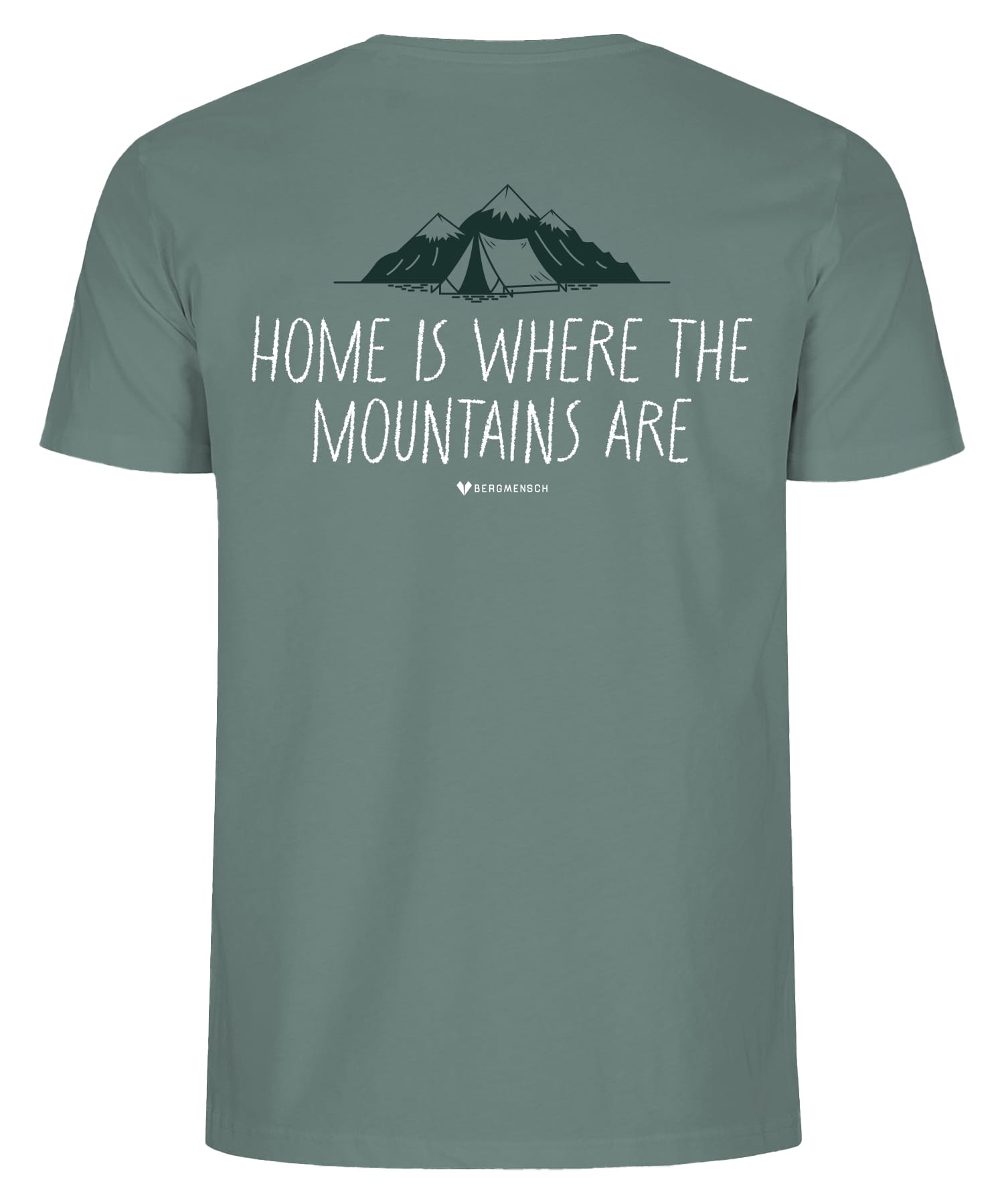 BERGMENSCH Unisex Premium Organic T-Shirt "Where the Mountains are" in Deep Lake