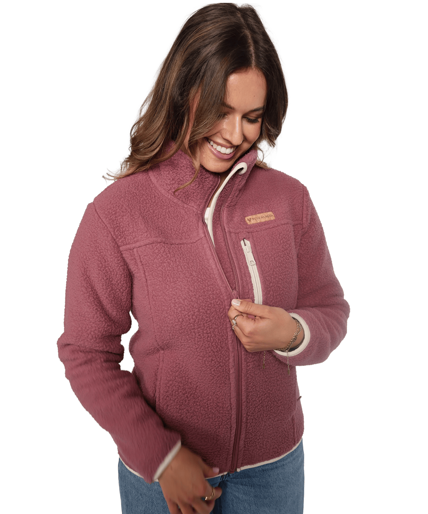 Damen Sherpa Fleece Jacke