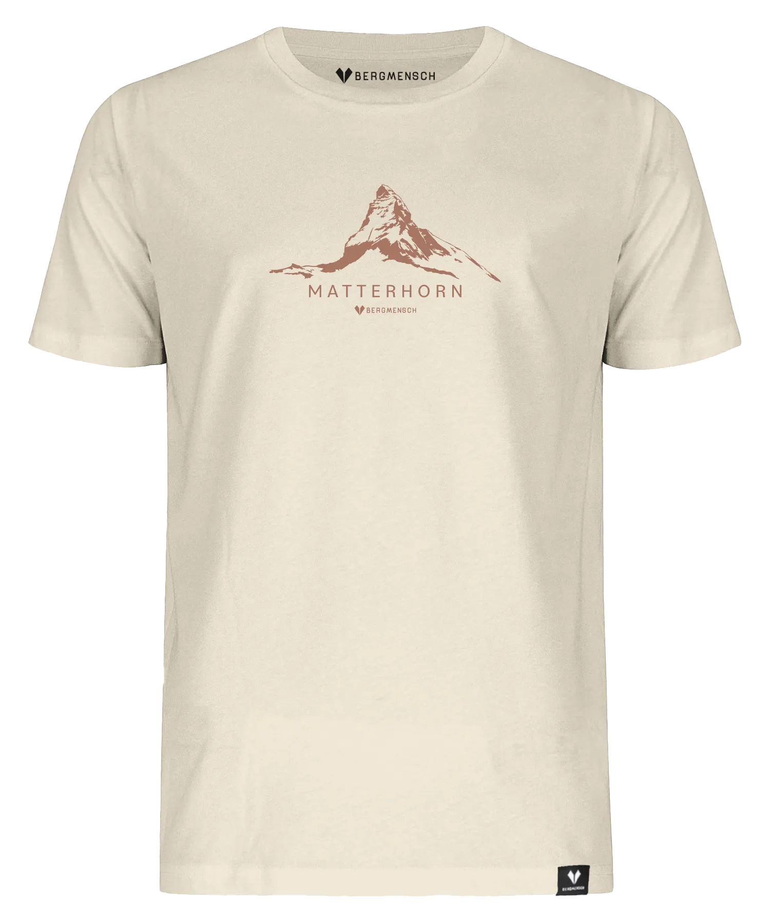 BERGMENSCH Unisex Premium Organic T-Shirt "Matterhorn" in Natural Raw