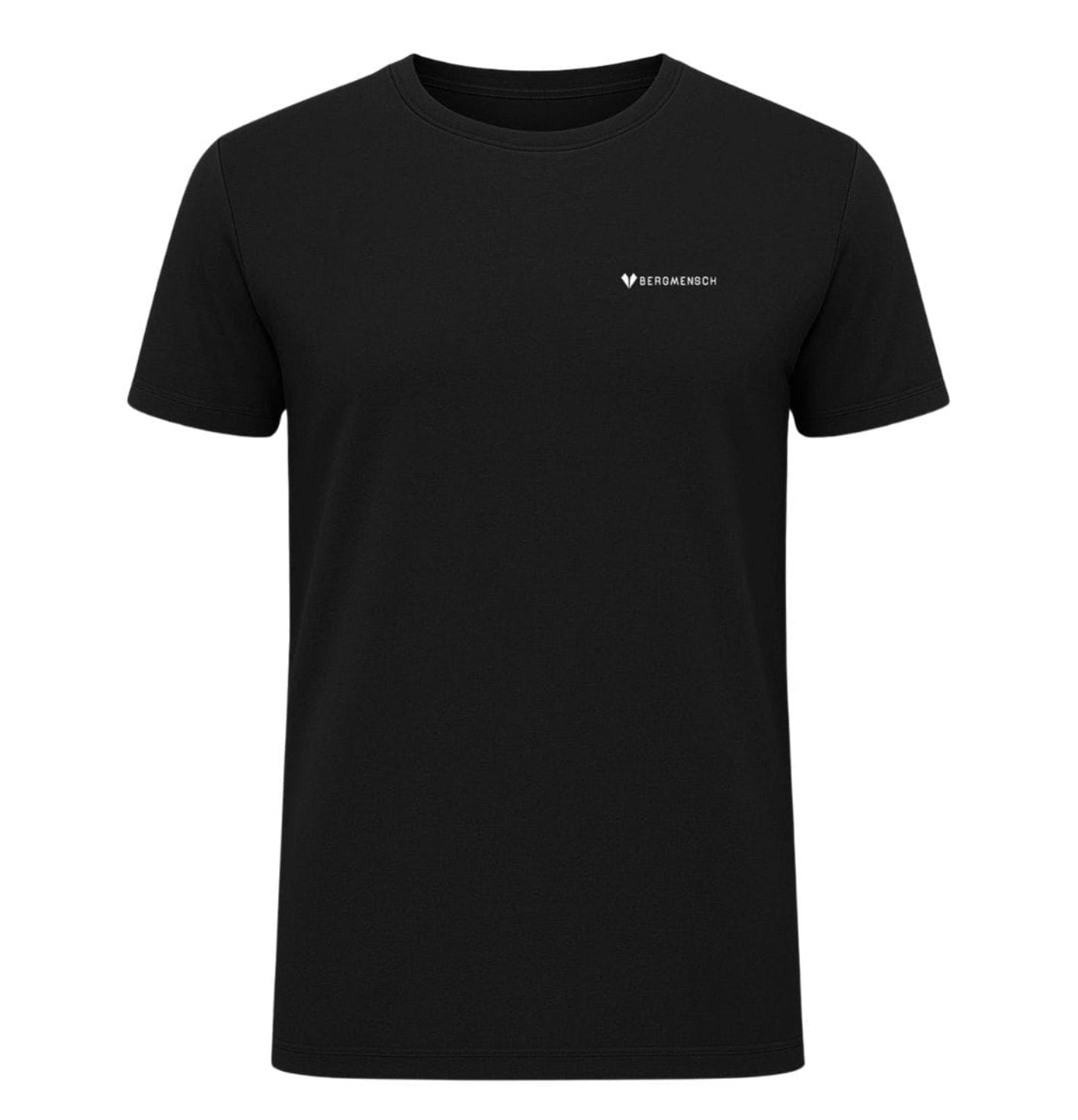 Frontansicht Bergmensch Merino Essential Shirt in der Farbe schwarz