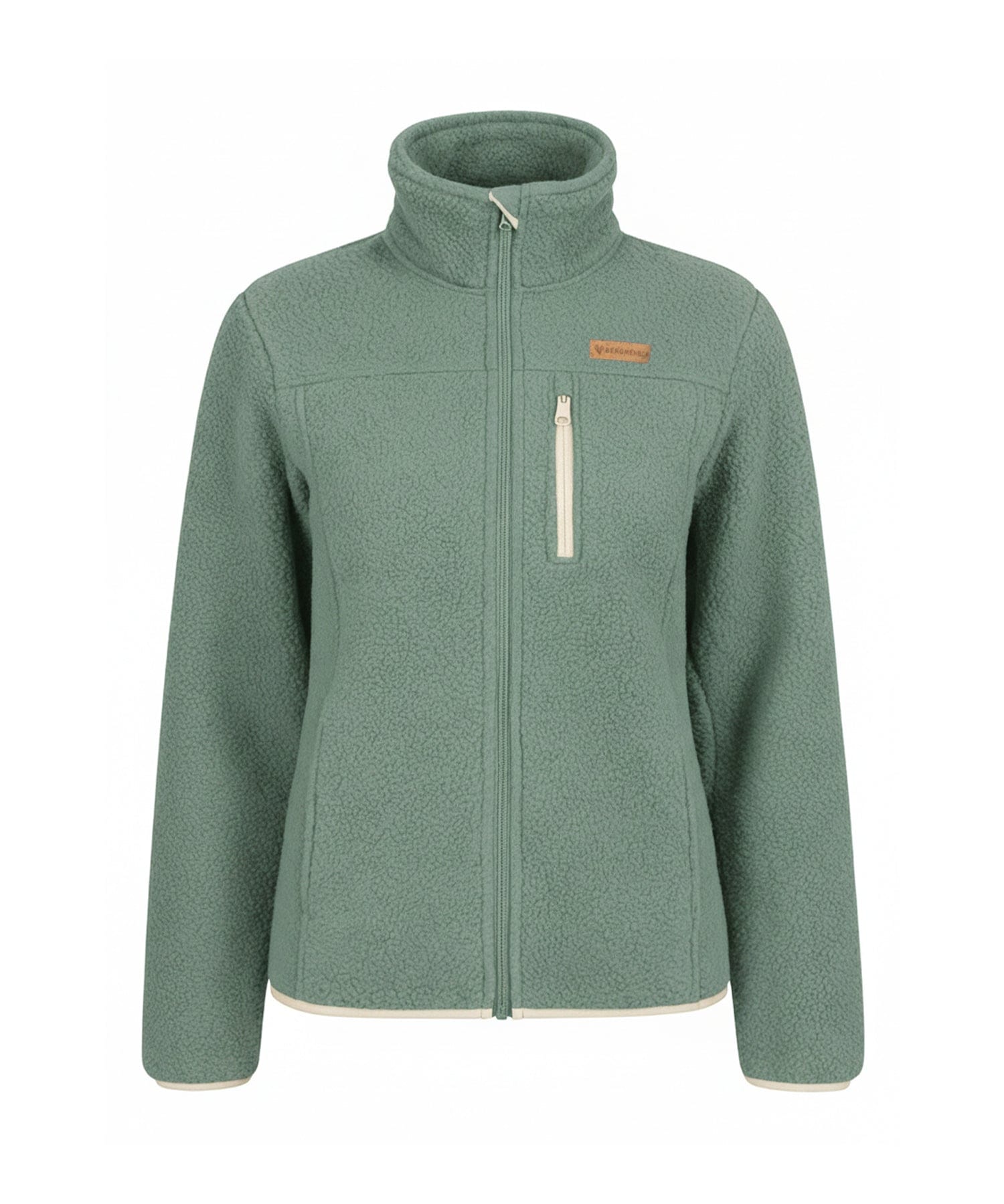 BERGMENSCH Damen Sherpa Fleece Jacke in Sage