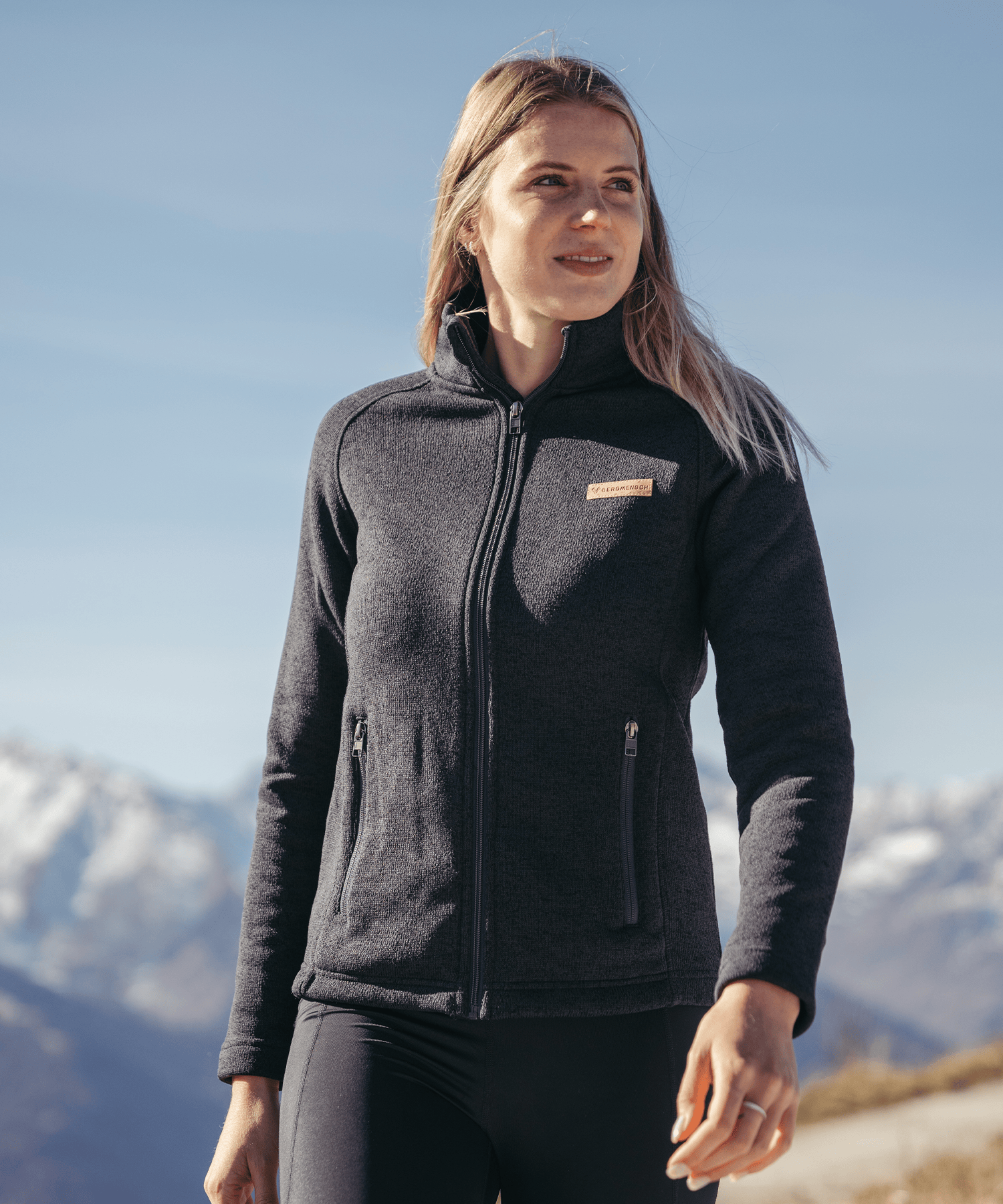 BERGMENSCH® - Damen Strickfleece-Jacke
