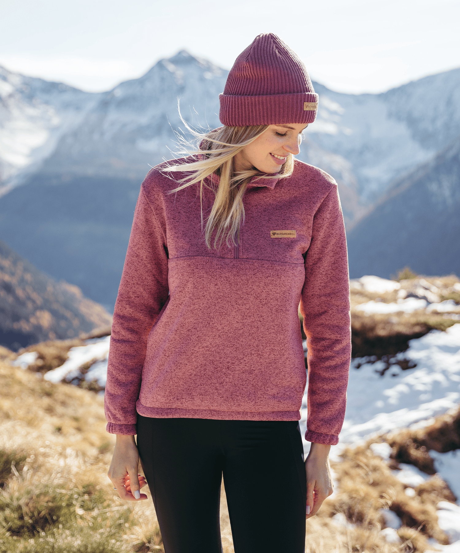 BERGMENSCH® - Damen Half-Zip Strickfleece