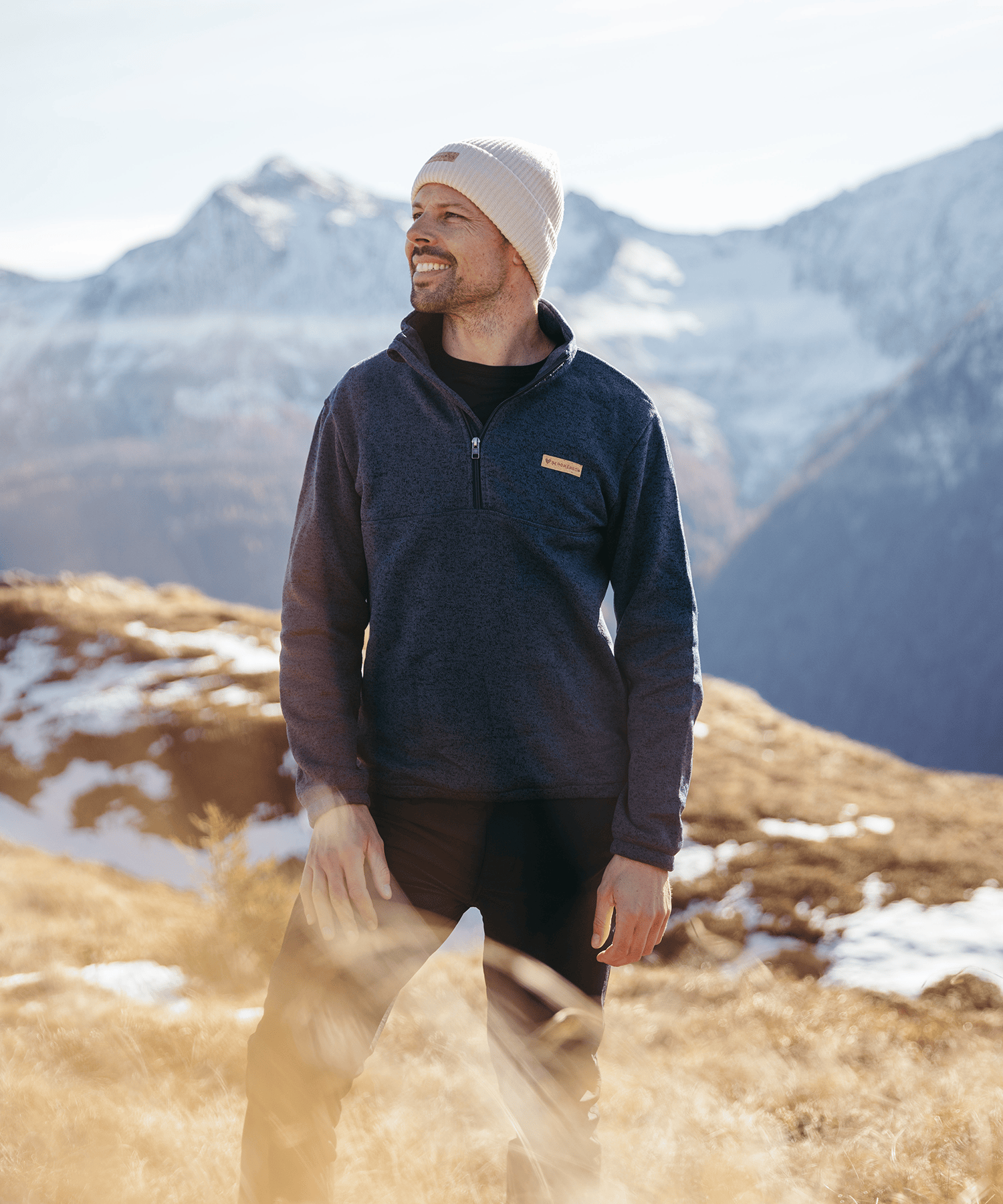 BERGMENSCH® - Herren Half-Zip Strickfleece