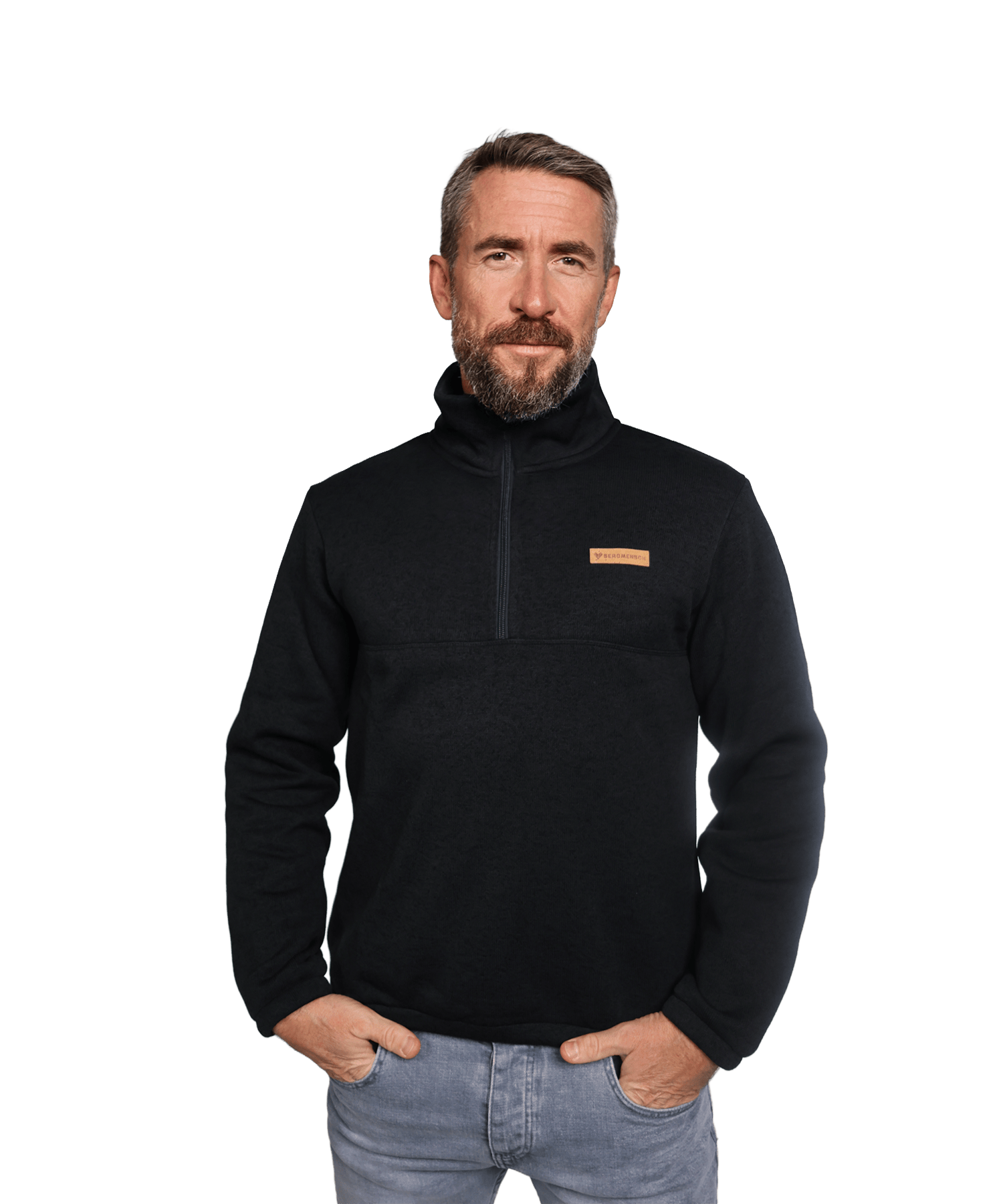 BERGMENSCH® - Herren Half-Zip Strickfleece