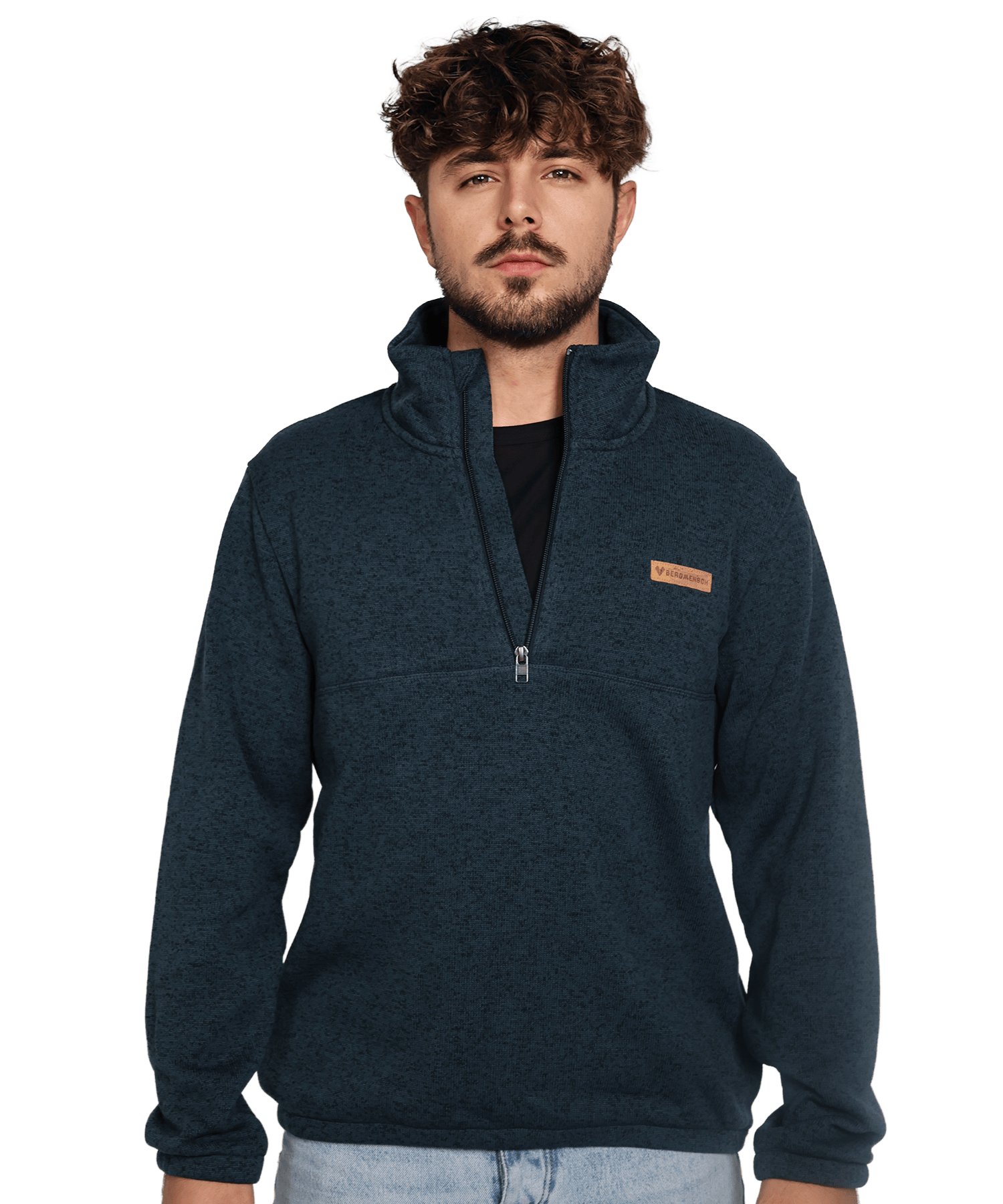 BERGMENSCH® - Herren Half-Zip Strickfleece