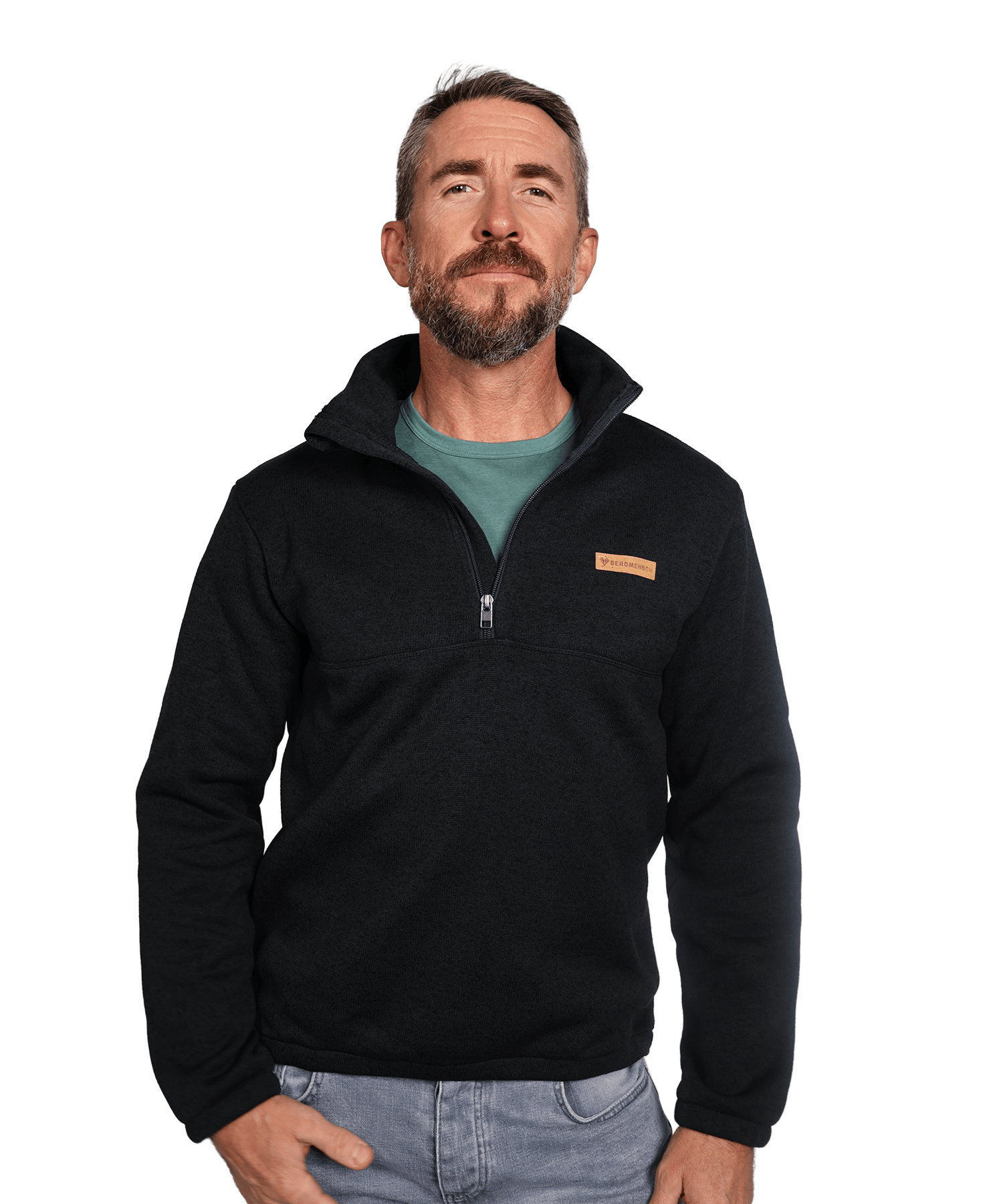 BERGMENSCH® - Herren Half-Zip Strickfleece