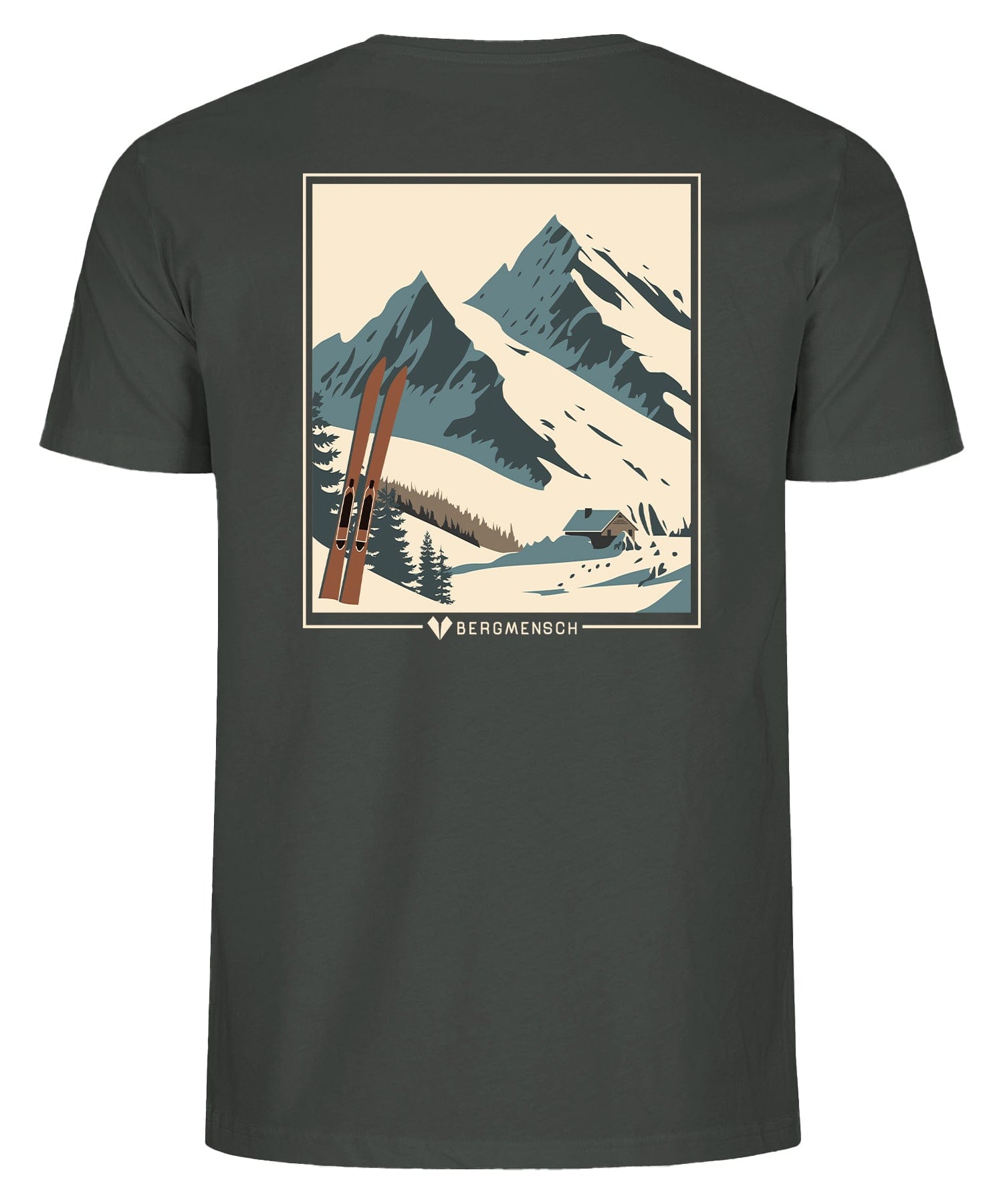 Winterpanorama Ski (Backprint) - Unisex Premium Organic Shirt