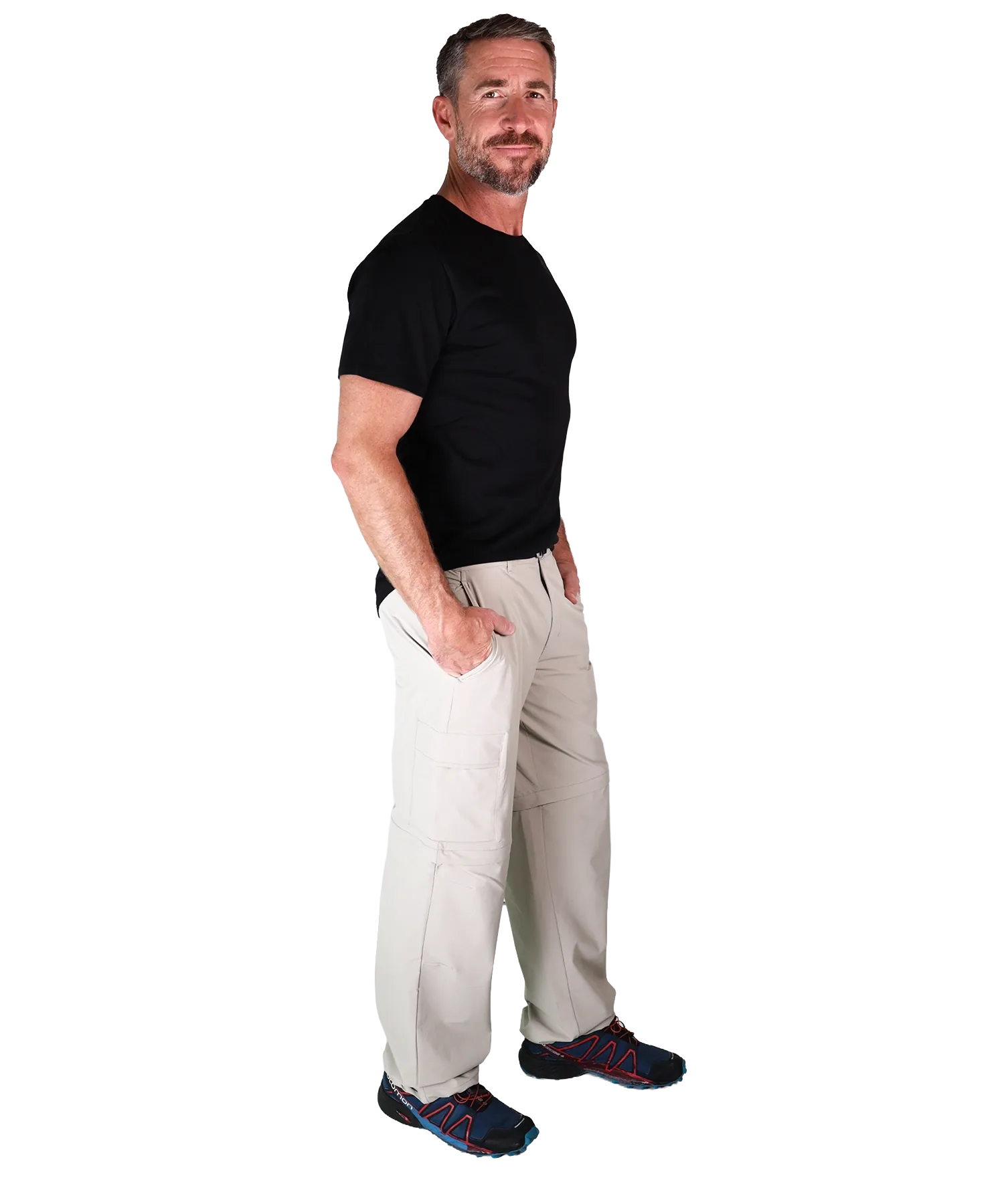 Bergmensch Zip off Hose Herren in Warm Taupe