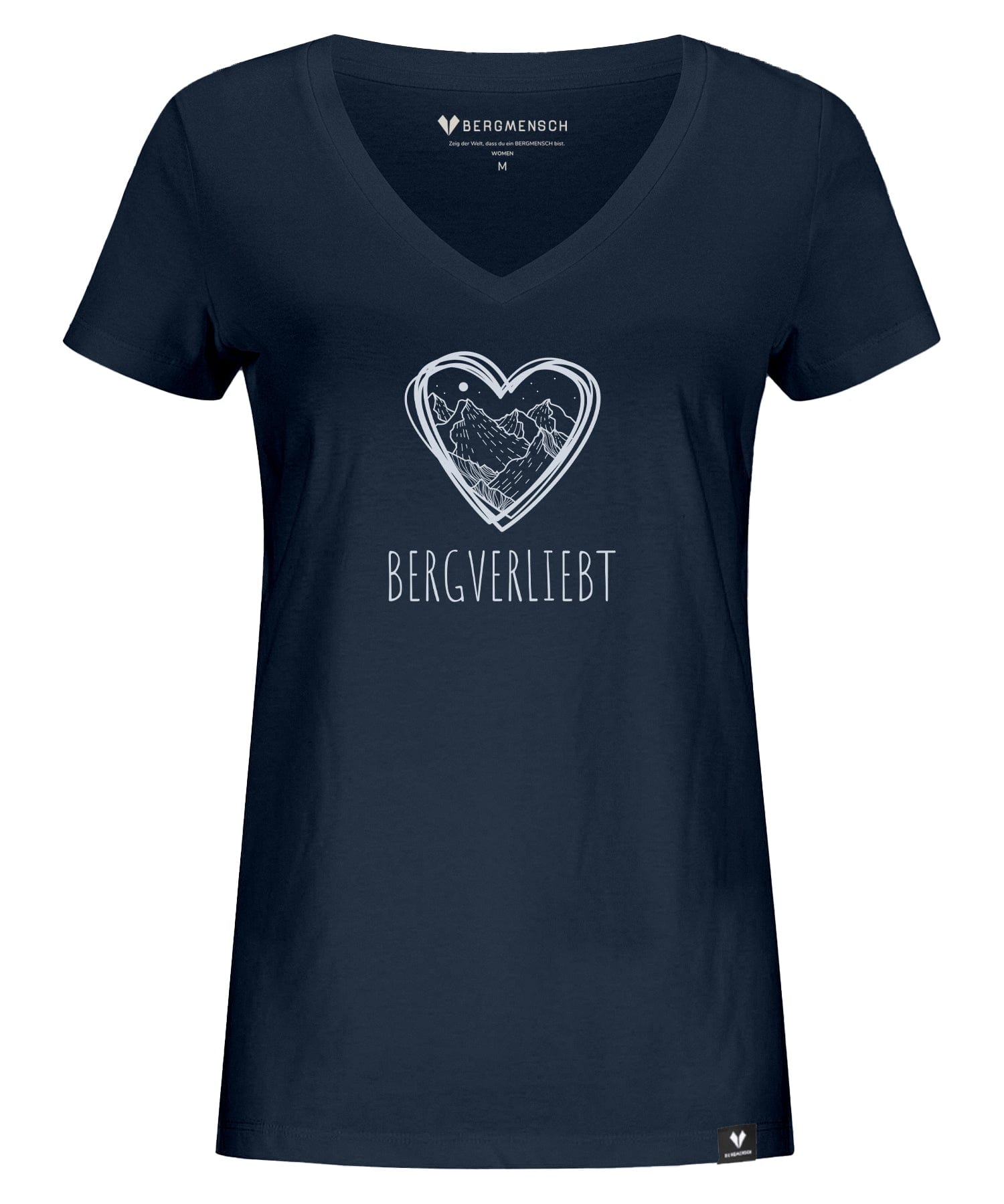 Bergverliebt - Damen Premium Organic V - Neck Shirt von Bergmensch