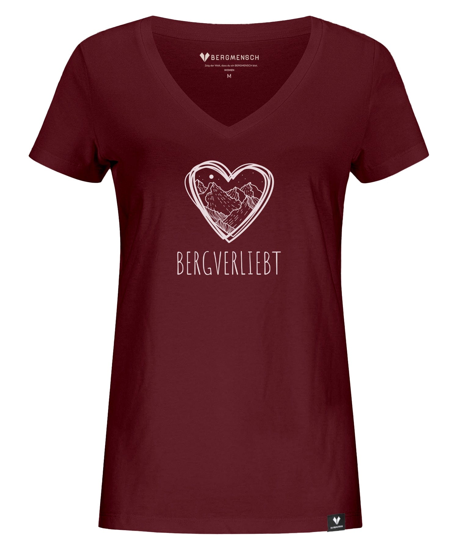 Bergverliebt - Damen Premium Organic V - Neck Shirt von Bergmensch