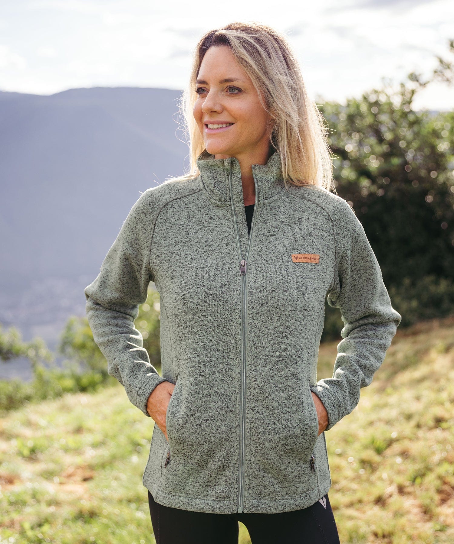 BERGMENSCH® - Damen Strickfleece-Jacke