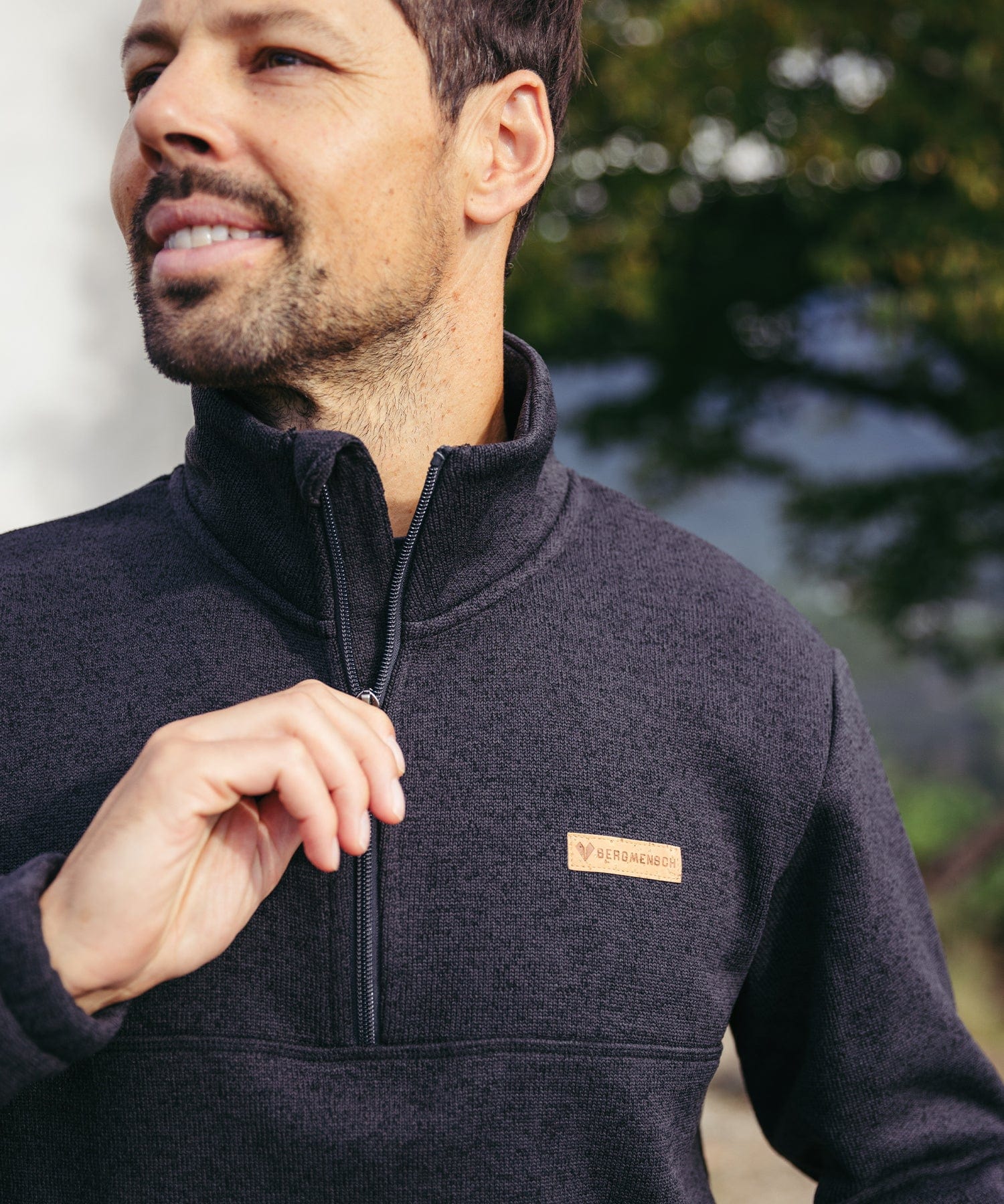BERGMENSCH® - Herren Half-Zip Strickfleece