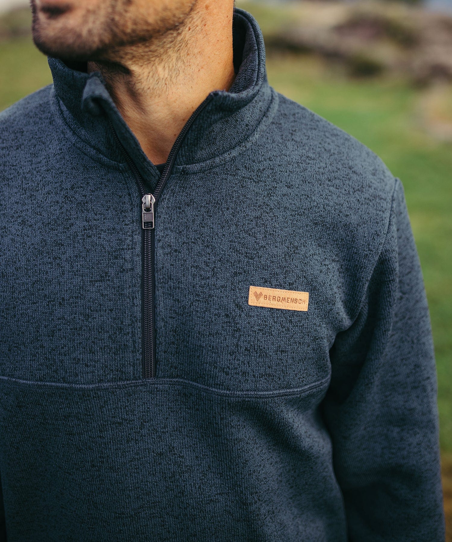 BERGMENSCH® - Herren Half-Zip Strickfleece