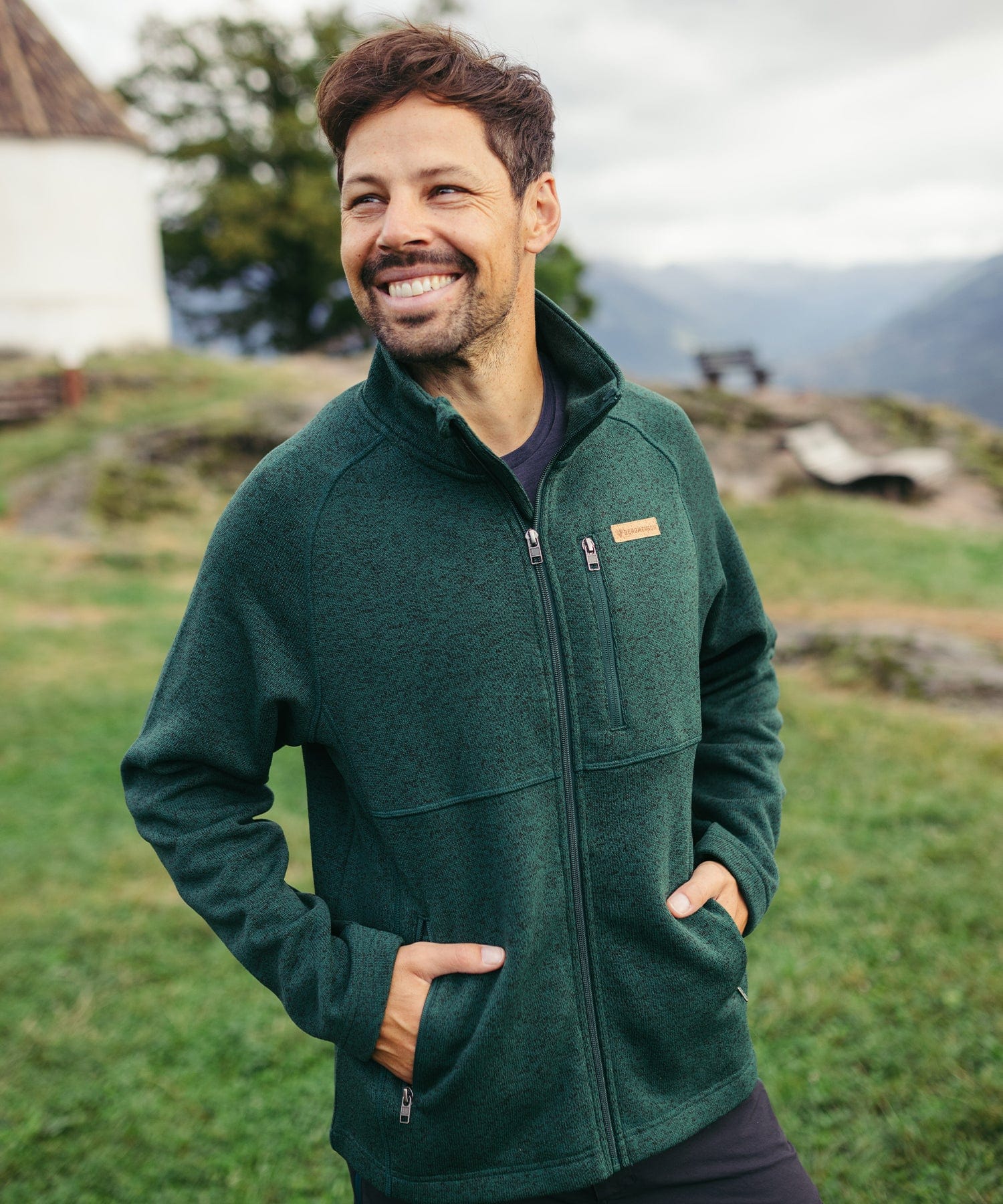 BERGMENSCH® - Herren Strickfleece-Jacke