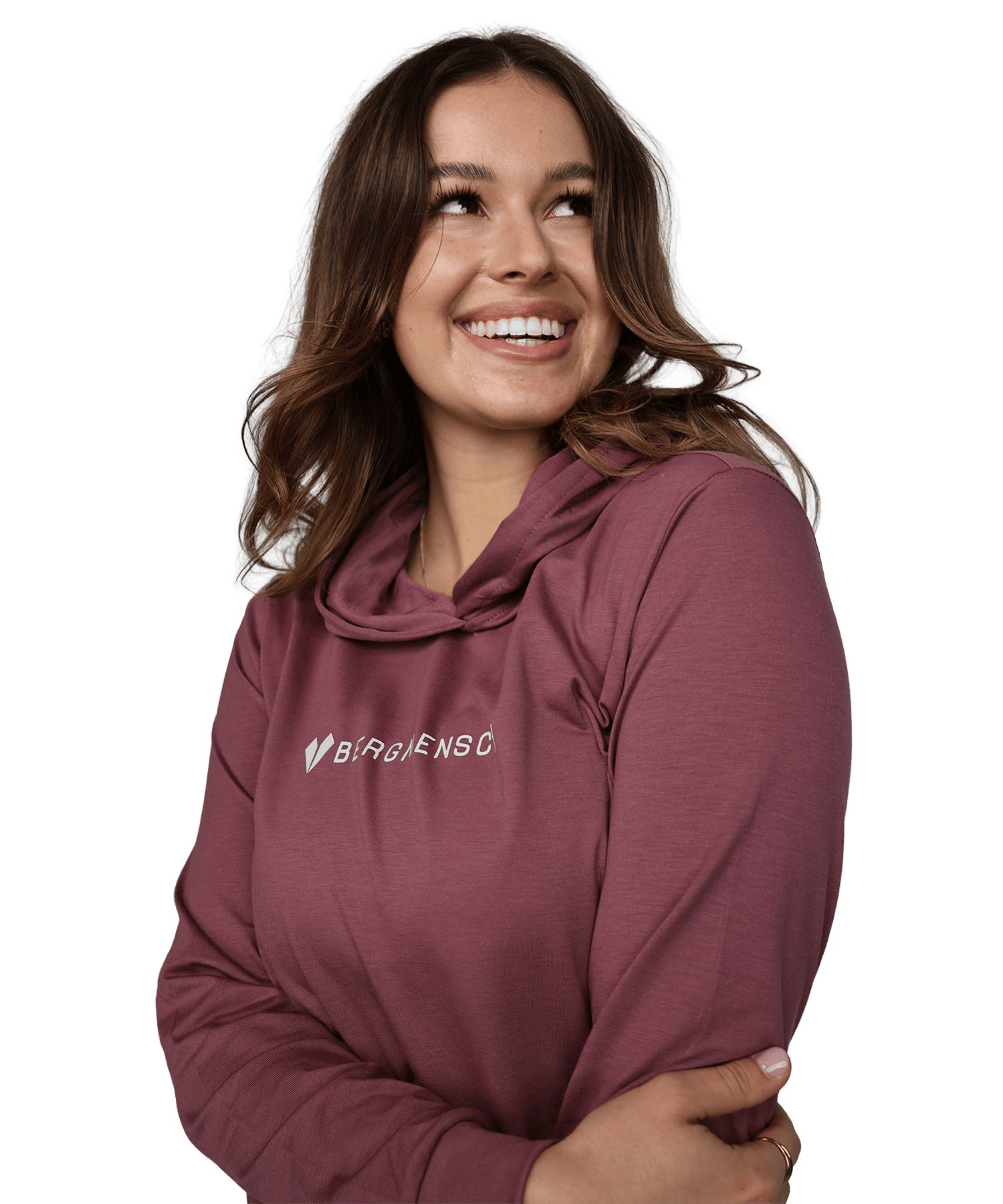 Detailbild vom Lightweight Damen drirelease Hoodie in der Farbe Hibiscus