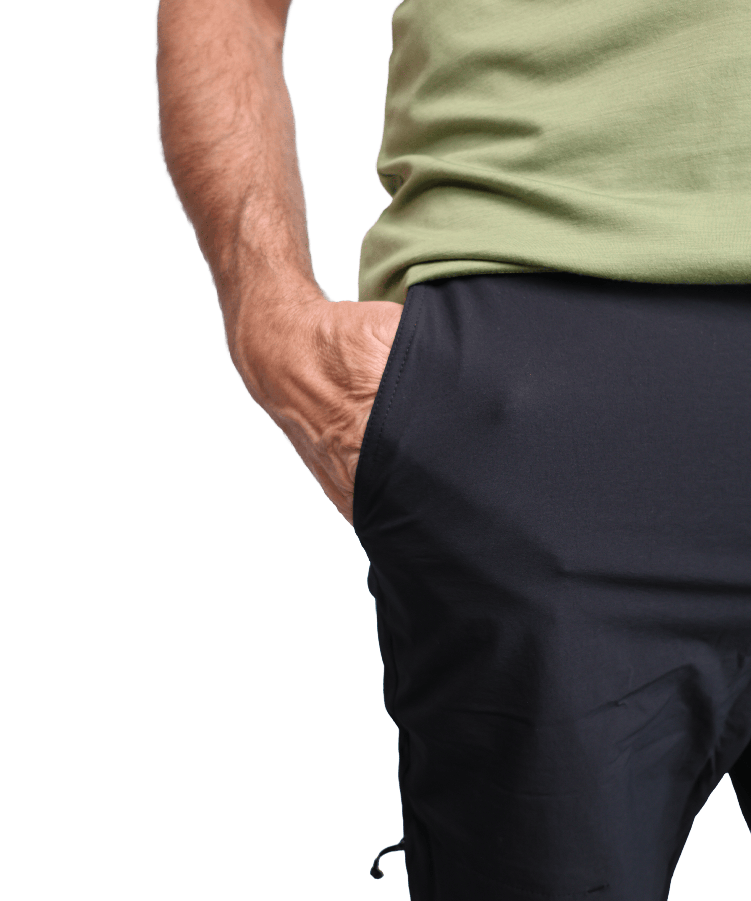 Detailbild von der BERGMENSCH Wanderhose (lang) in schwarz