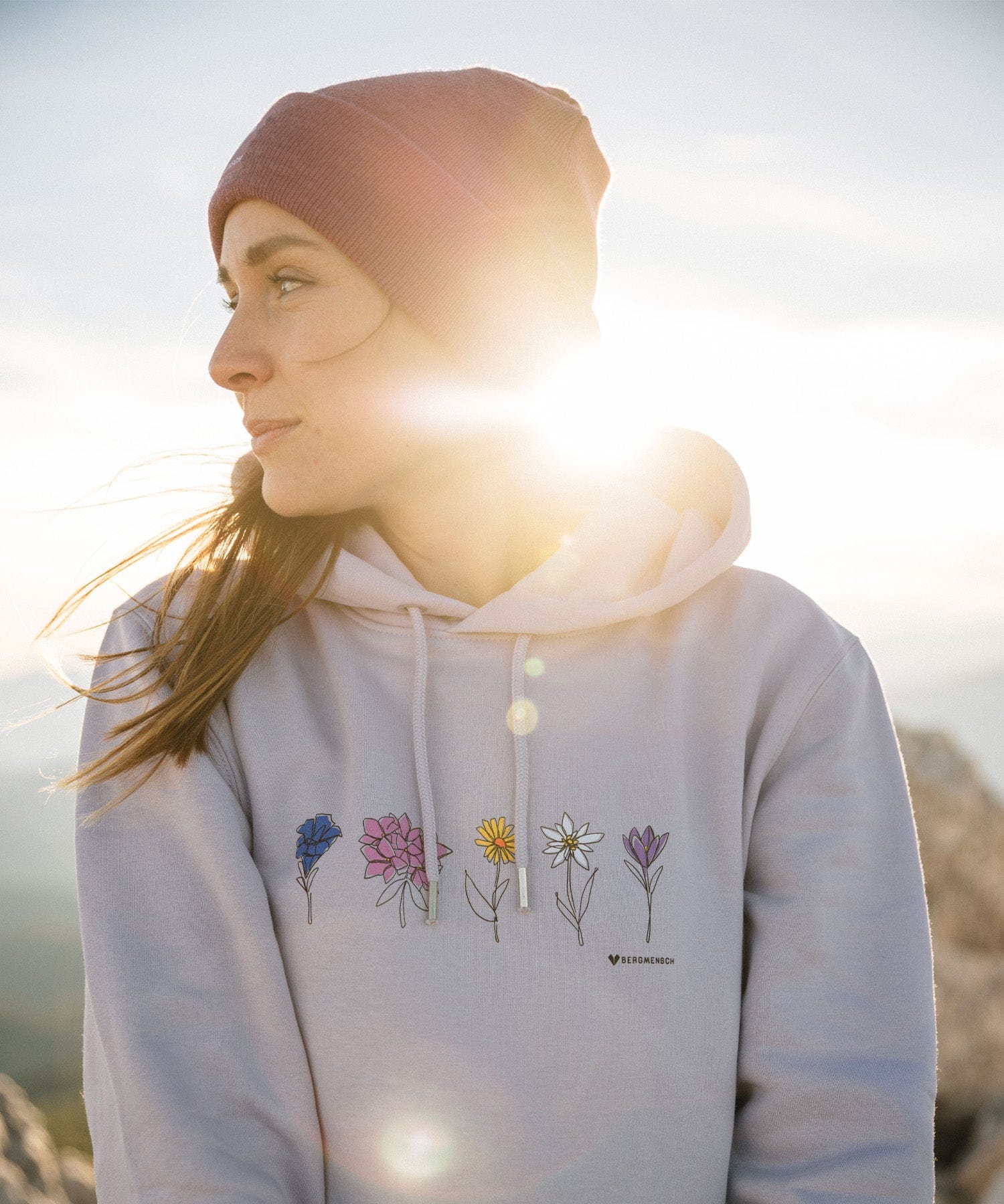Bergblumen - Unisex Premium Organic Hoodie von Bergmensch