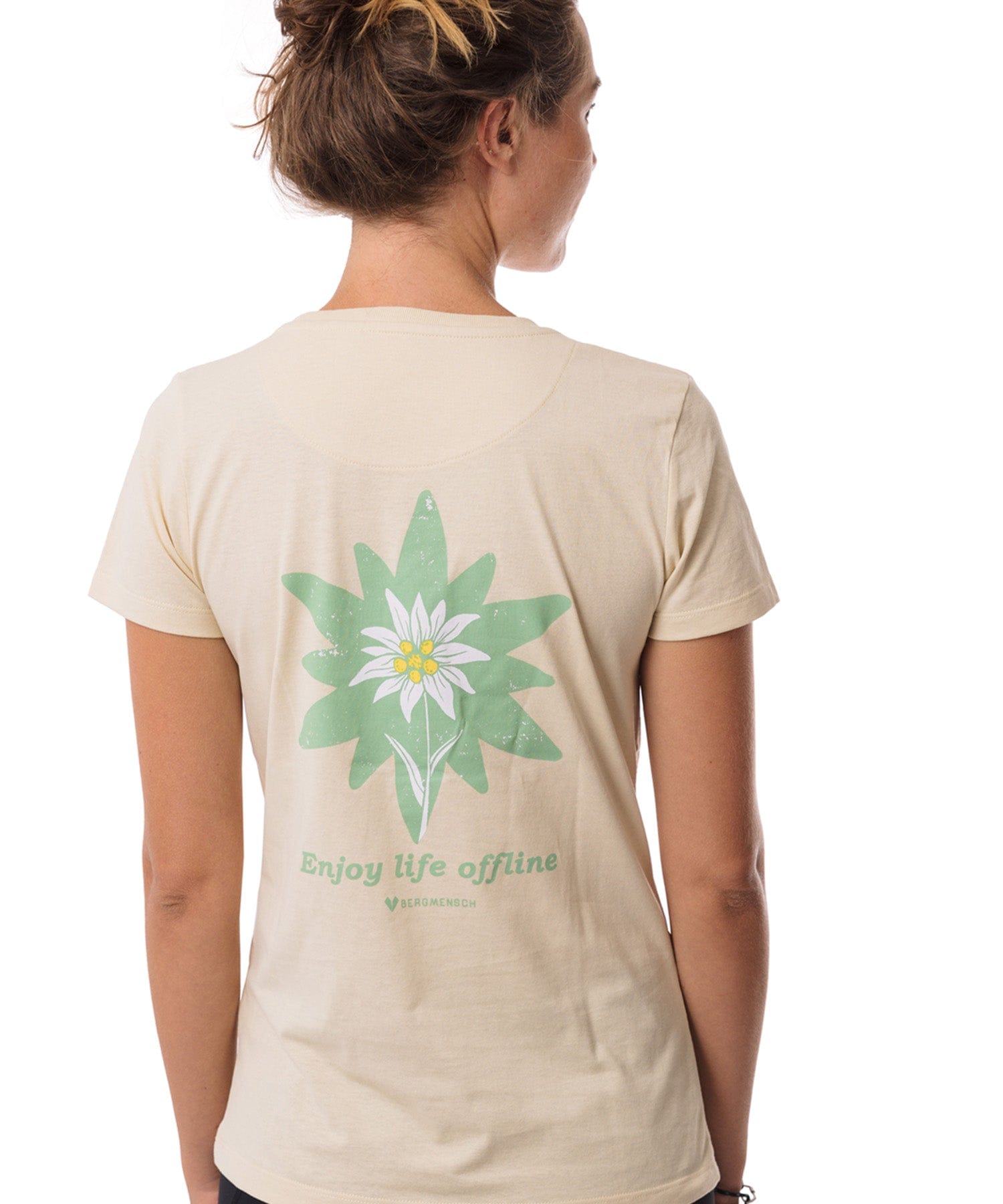 Edelweiss Backprint - Damen EcoBlend Shirt von Bergmensch
