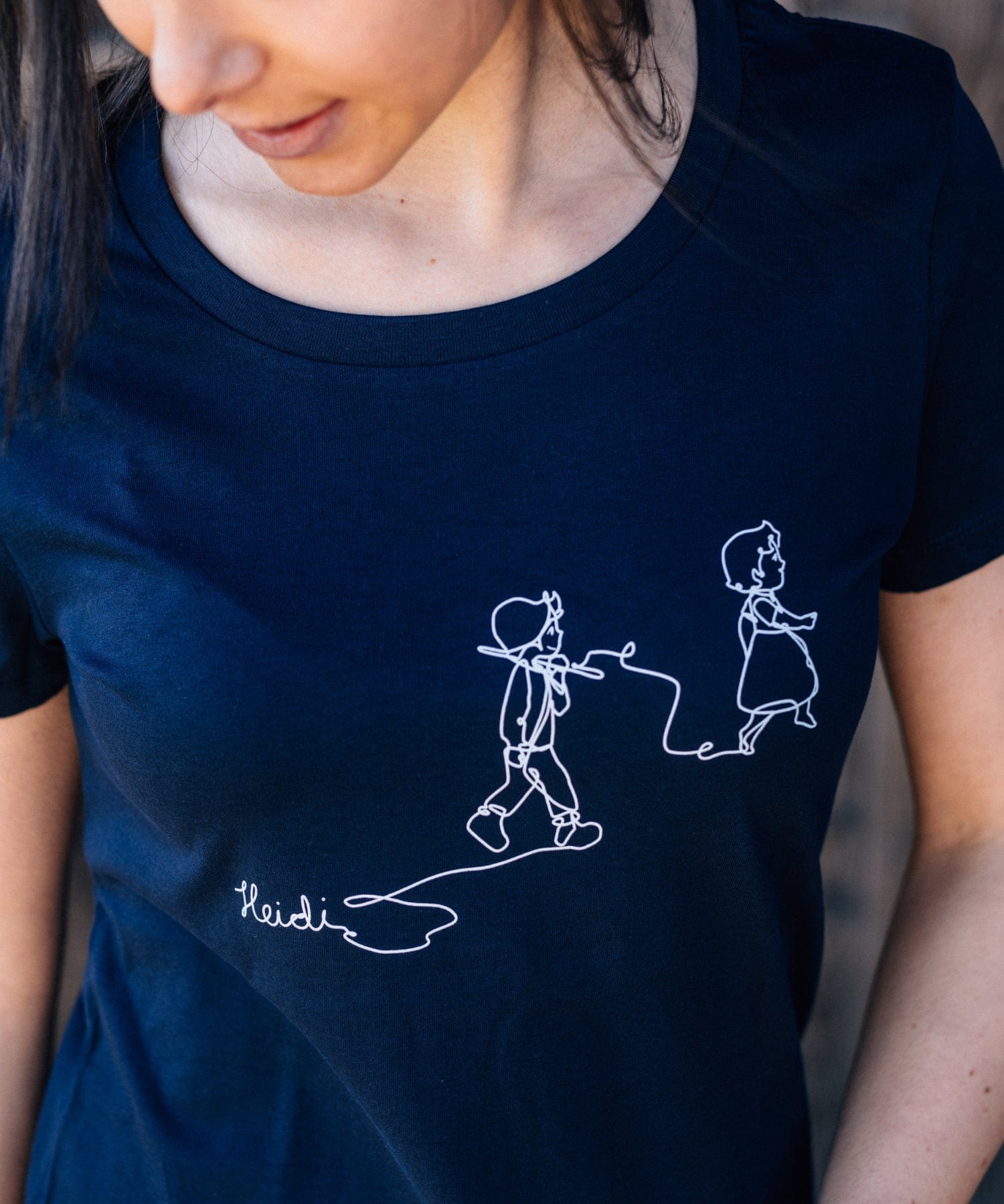 HEIDI - Lineart - Damen Premium Organic Shirt von Bergmensch