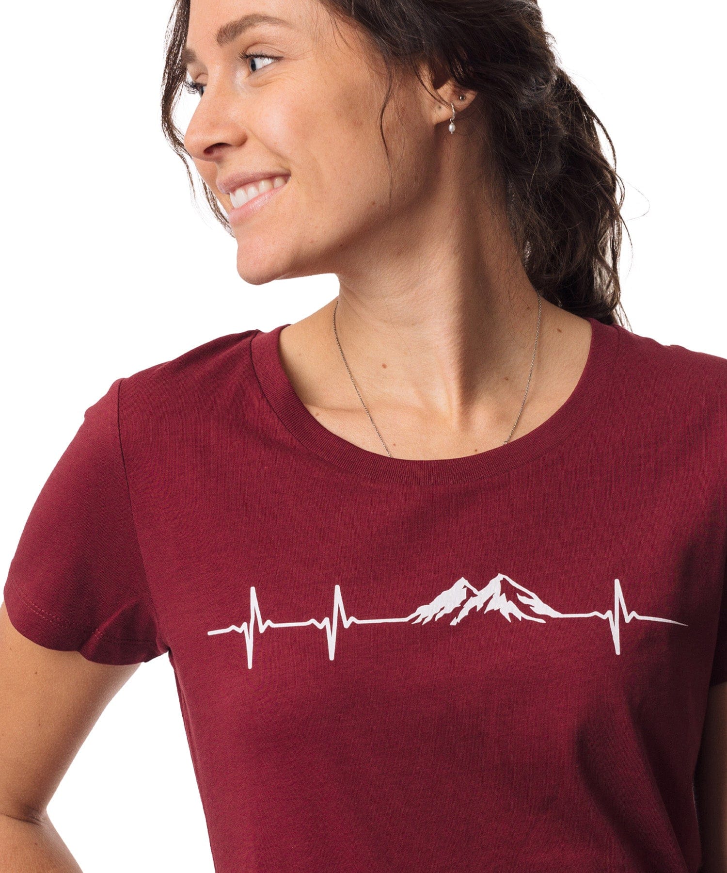 Herzschlag Berge - Damen Premium Organic Shirt von Bergmensch