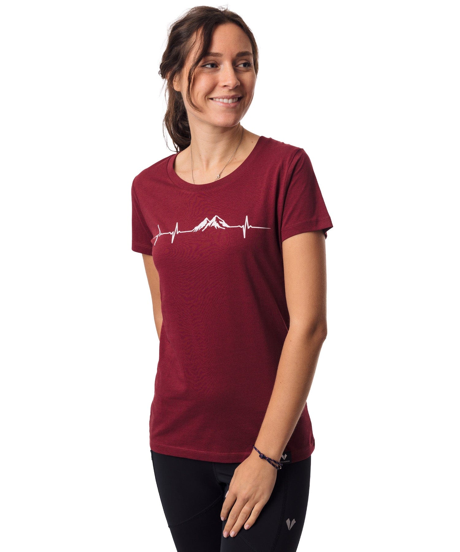 Herzschlag Berge - Damen Premium Organic Shirt von Bergmensch