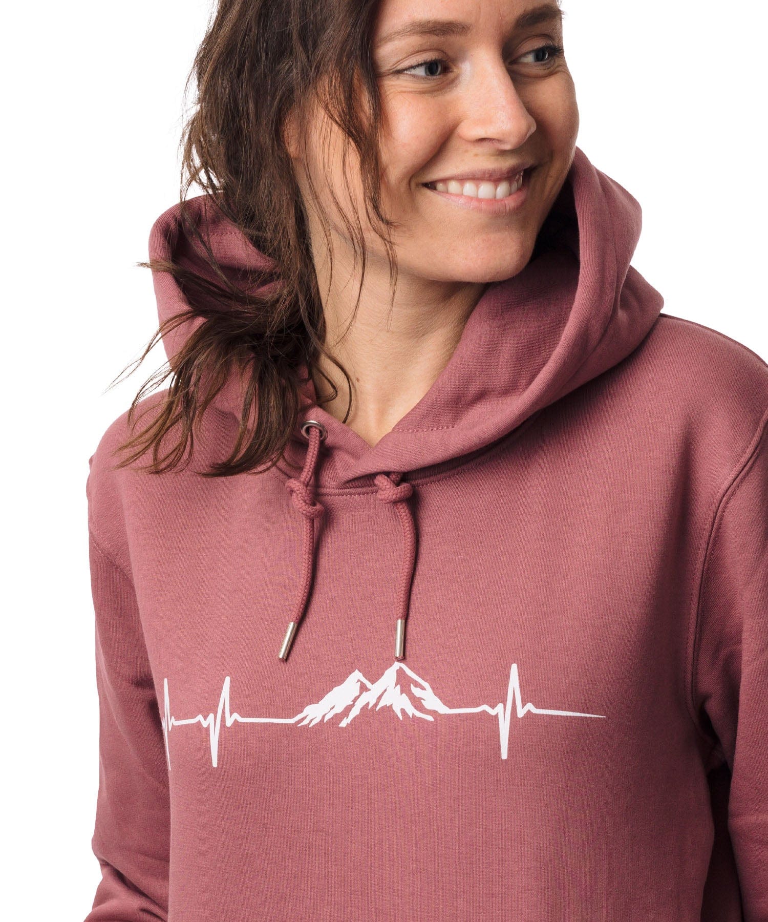 Herzschlag Berge - Unisex Premium Organic Hoodie von Bergmensch