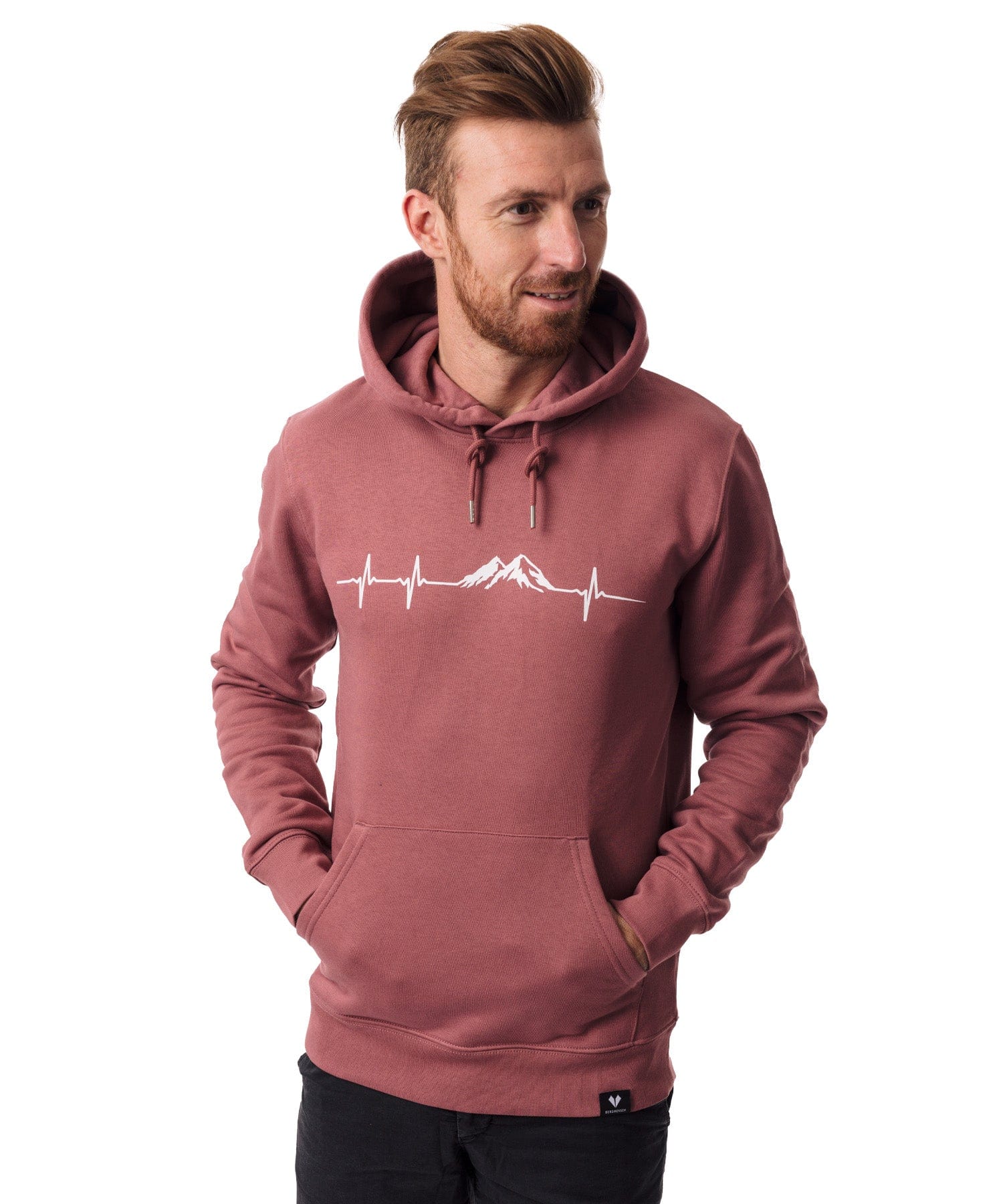 Herzschlag Berge - Unisex Premium Organic Hoodie von Bergmensch