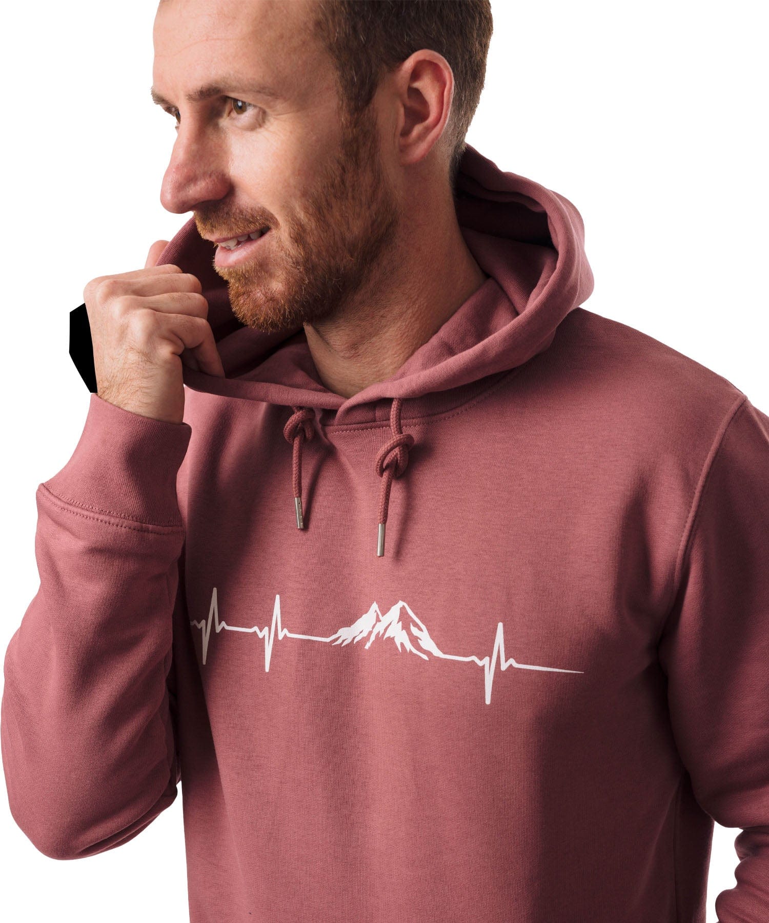 Herzschlag Berge - Unisex Premium Organic Hoodie von Bergmensch