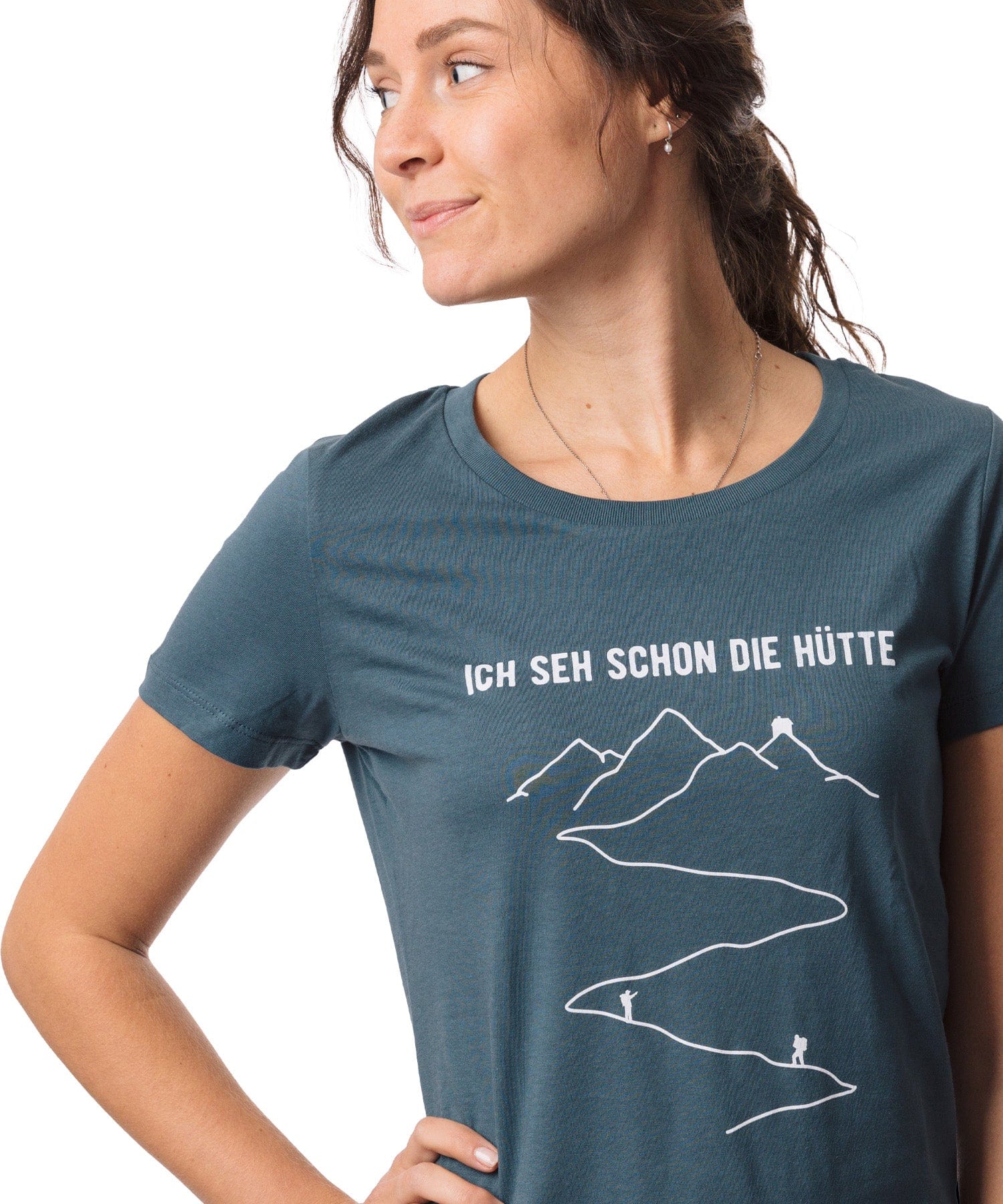 Ich seh schon die Hütte - Damen Premium Organic Shirt von Bergmensch