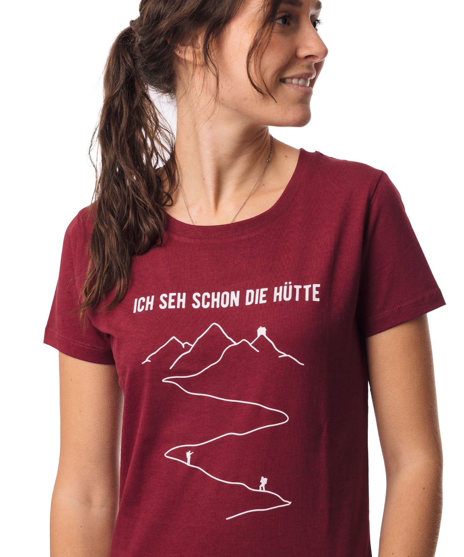 Ich seh schon die Hütte - Damen Premium Organic Shirt von Bergmensch