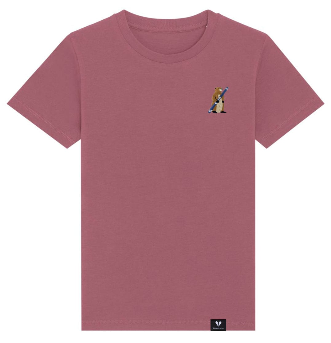 Murmeltier Stick - Kinder Premium Organic Shirt von Bergmensch