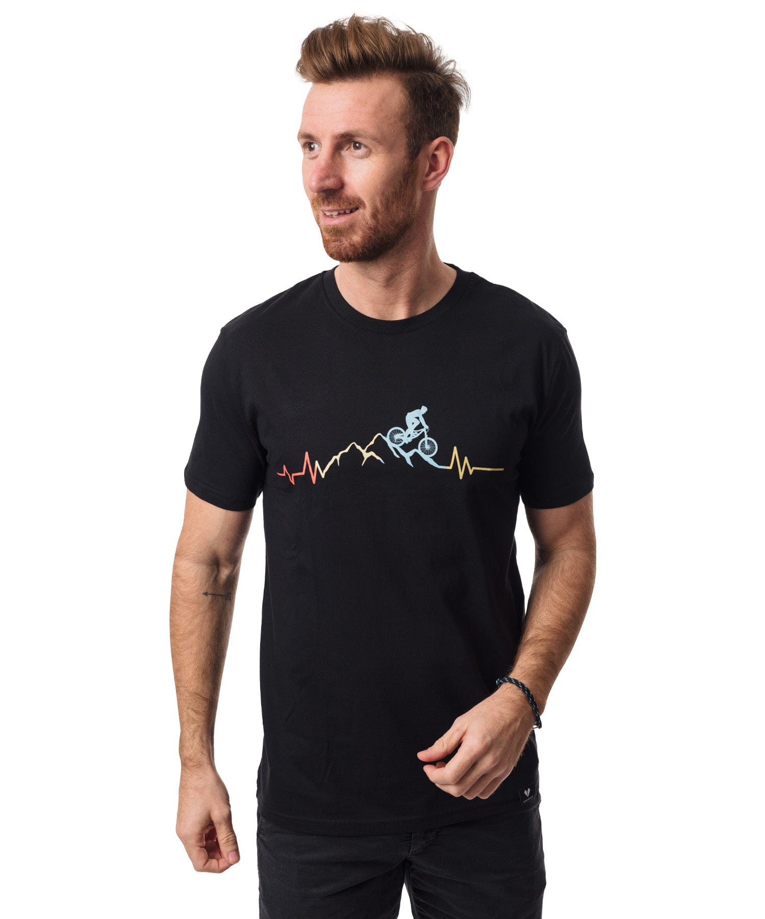 Vintage Herzschlag Mountainbike - Unisex Premium Organic Shirt von Bergmensch