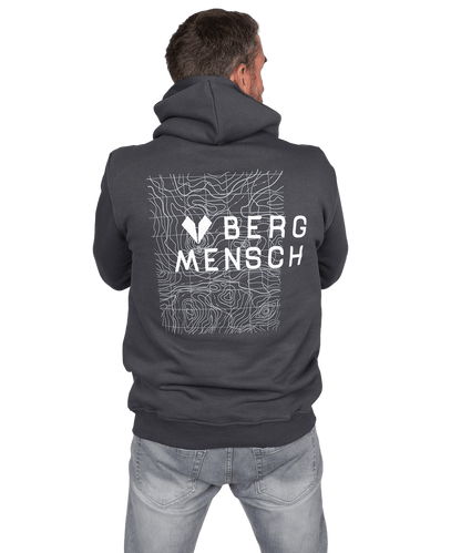 Höhenlinie (Backprint) - Unisex Premium Organic Hoodie