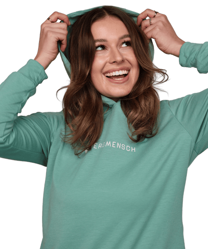 Detailbild vom Lightweight Damen drirelease Hoodie in der Farbe Dusty Mint