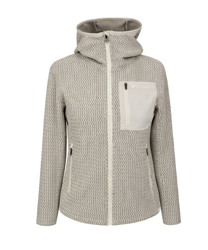BERGMENSCH Airgrid Damen Full-zip Hoodie in Whitecap Grey