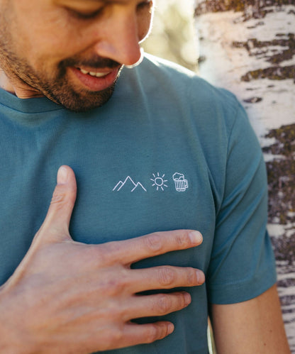 Berg Sonne Bier (Stick) - Unisex Premium Organic Shirt