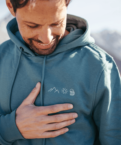 Berg Sonne Bier Stick - Unisex Premium Organic Hoodie