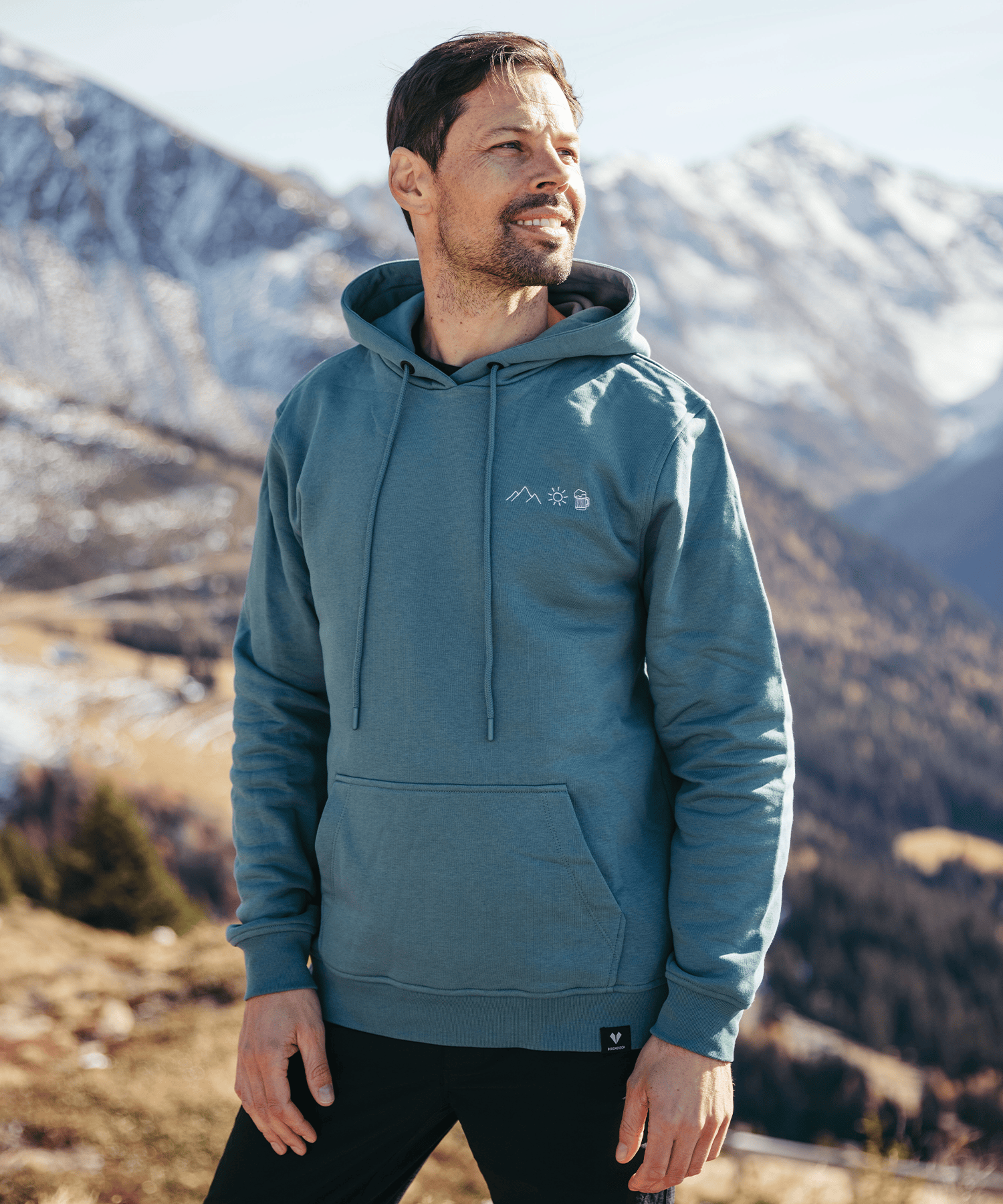 Berg Sonne Bier Stick - Unisex Premium Organic Hoodie