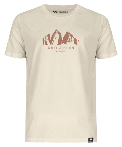 BERGMENSCH Unisex Premium Organic T-Shirt "Drei Zinnen" in Natural Raw