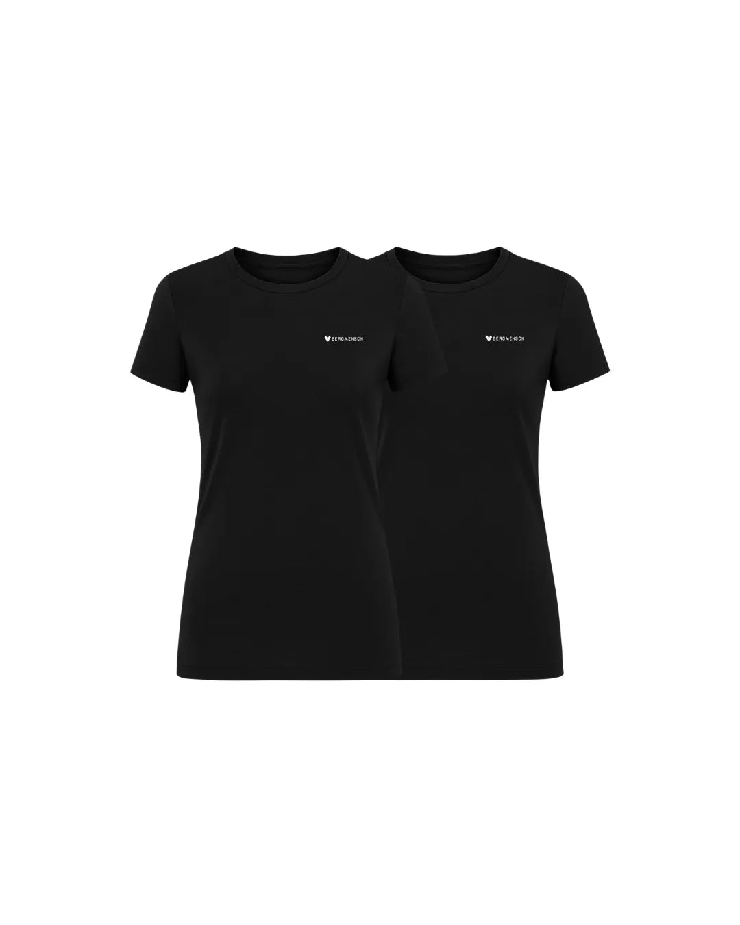 2er Pack Damen Merino Essential Shirt Schwarz