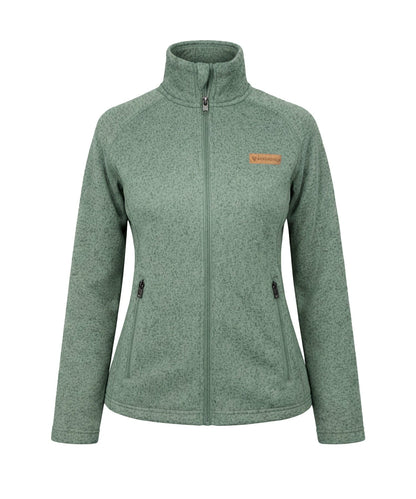 BERGMENSCH Damen Strickfleece Jacke in Salbei