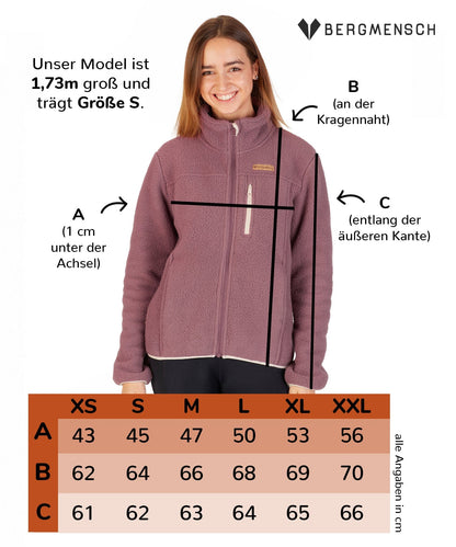 BERGMENSCH® - Damen Sherpa Fleece Jacke