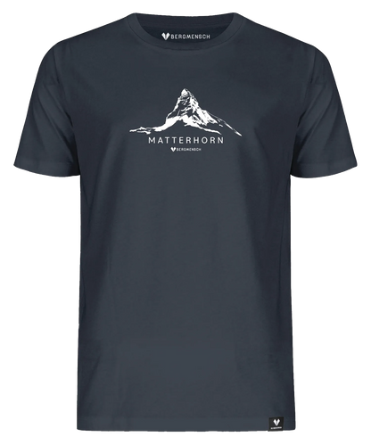 BERGMENSCH Unisex Premium Organic T-Shirt "Matterhorn" in India Ink Grey