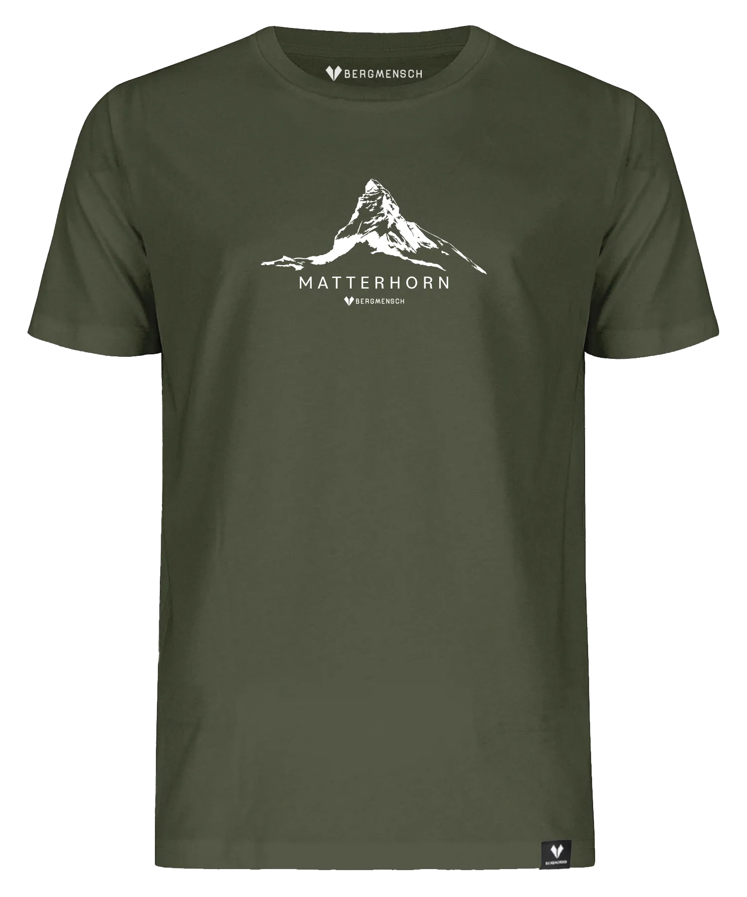 BERGMENSCH Unisex Premium Organic T-Shirt "Matterhorn" in Khaki