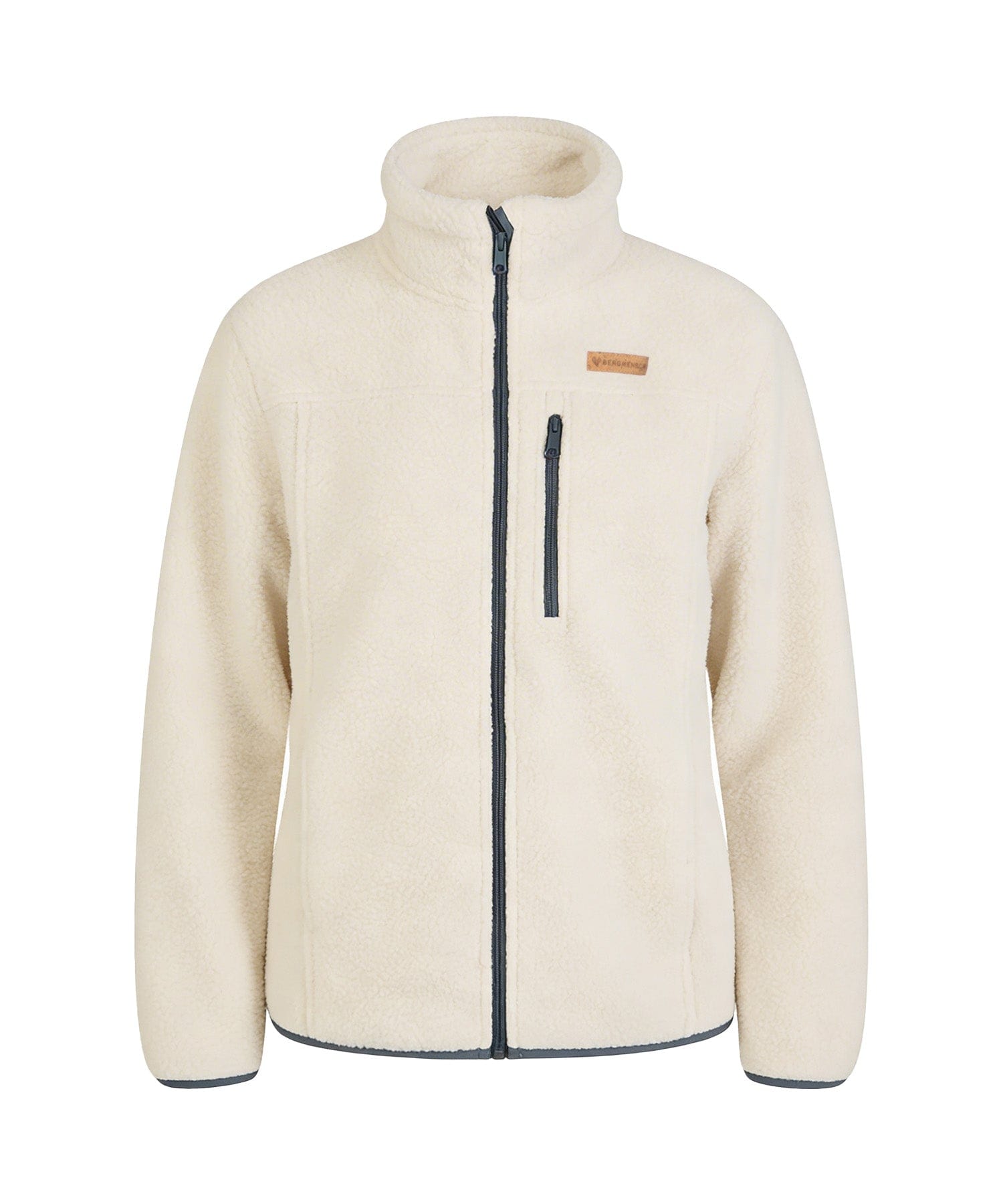 BERGMENSCH Herren Sherpa Fleece Jacke in Whitecap Grey